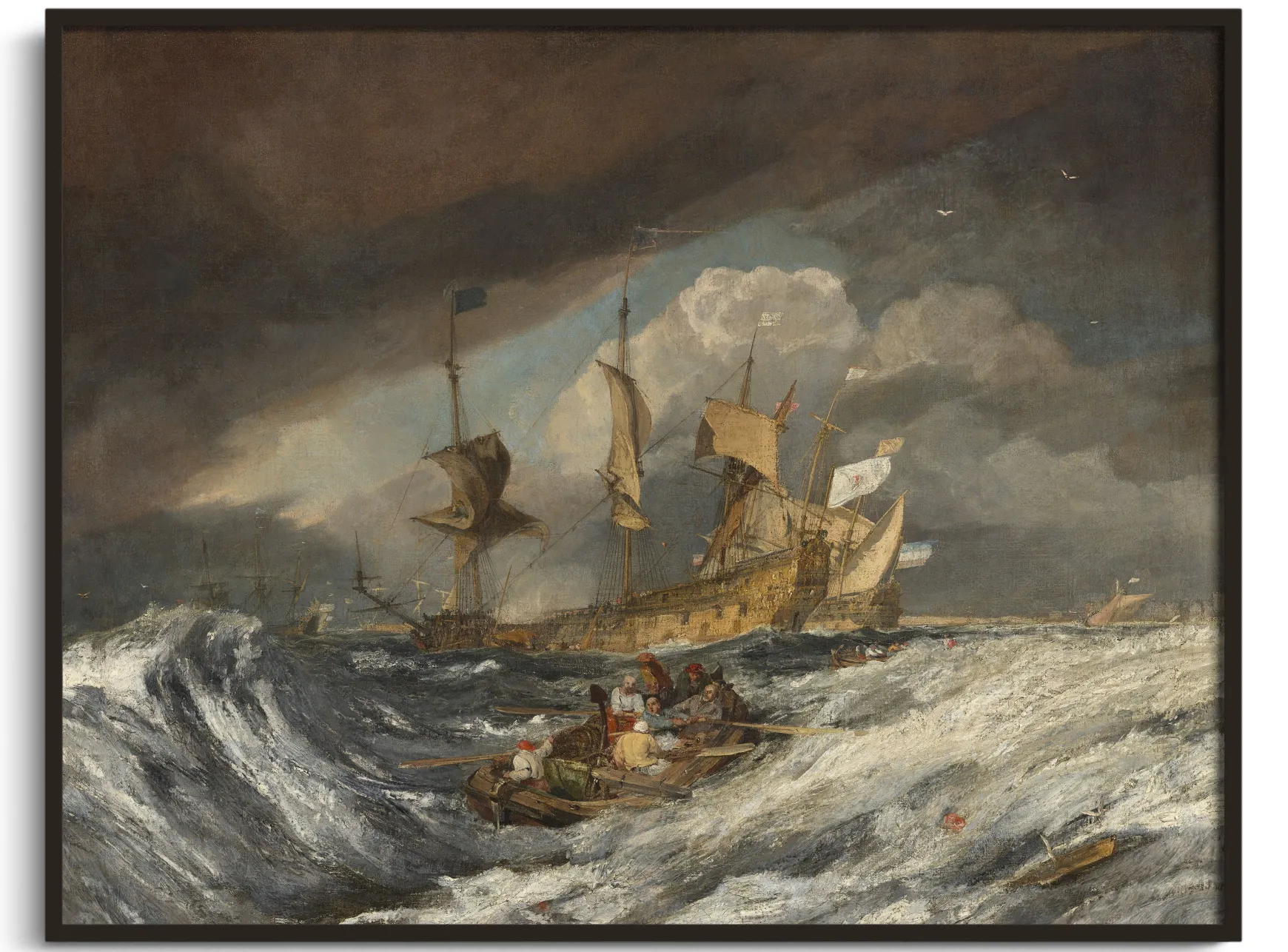 Galerie Mont Turner<Bateaux transportant des ancres aux hommes de guerre hollandais - William Turner