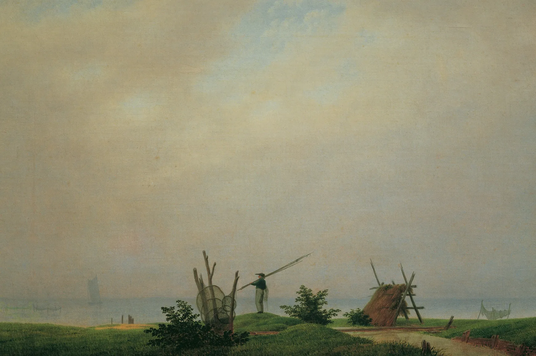 Galerie Mont Friedrich<Bord de mer avec pêcheur - Caspar David Friedrich