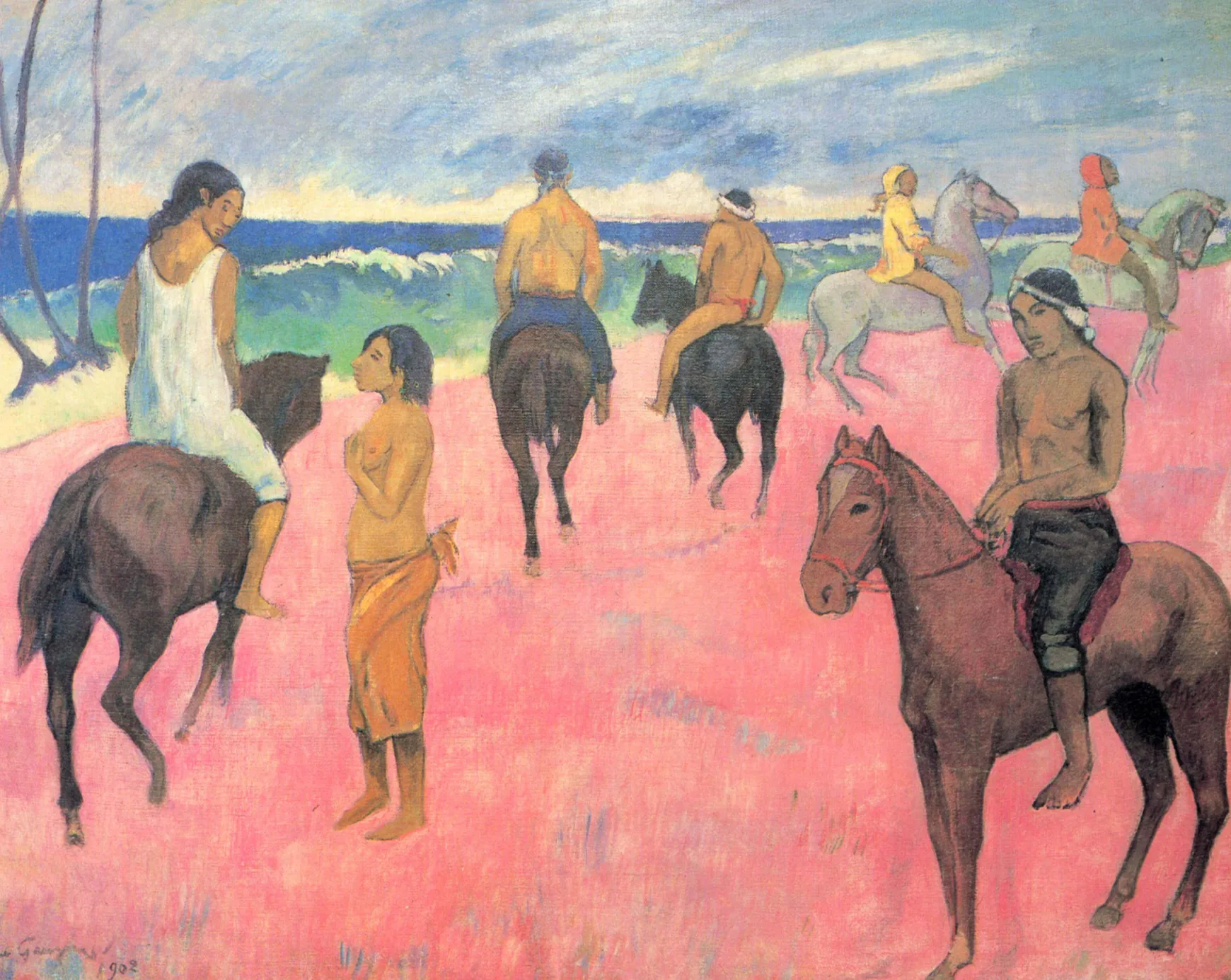 Galerie Mont Gauguin<Cavaliers sur la plage II - Paul Gauguin