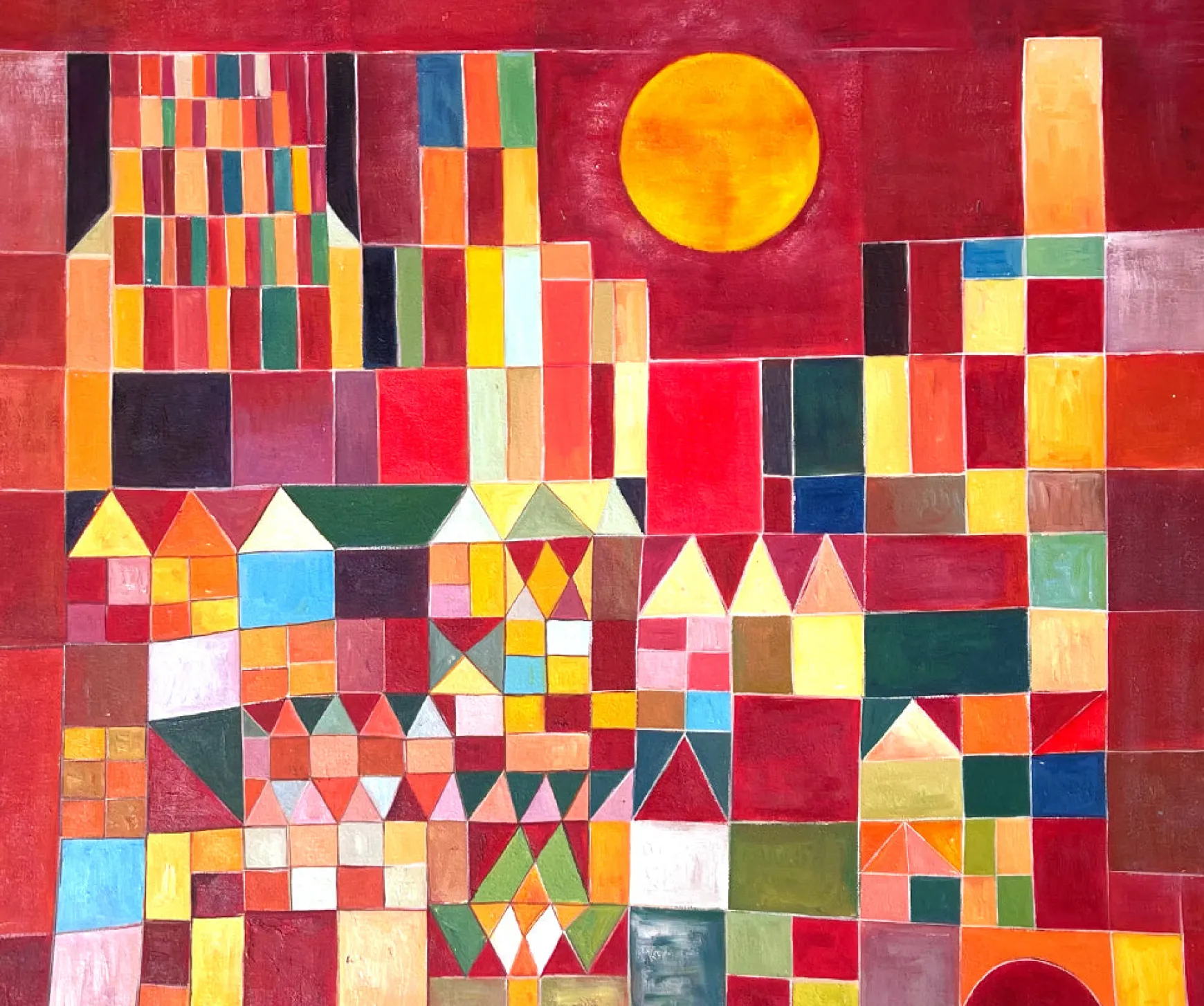 Galerie Mont Klee<Château et soleil (n°201) - Paul Klee