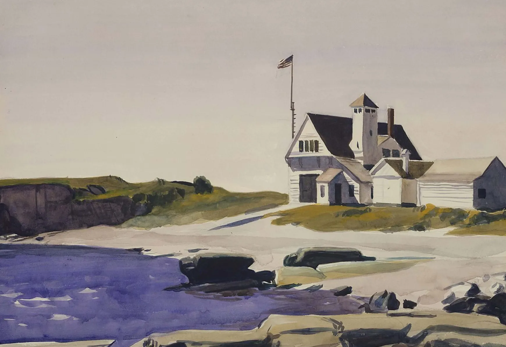 Galerie Mont Hopper<Coast Guard Station, Two Lights, Maine - Edward Hopper