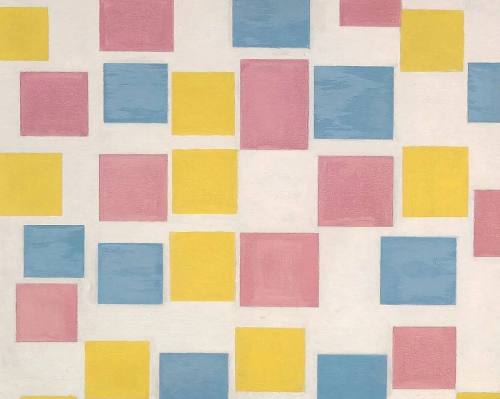 Galerie Mont Mondrian<Composition avec des champs de couleur - Piet Mondrian