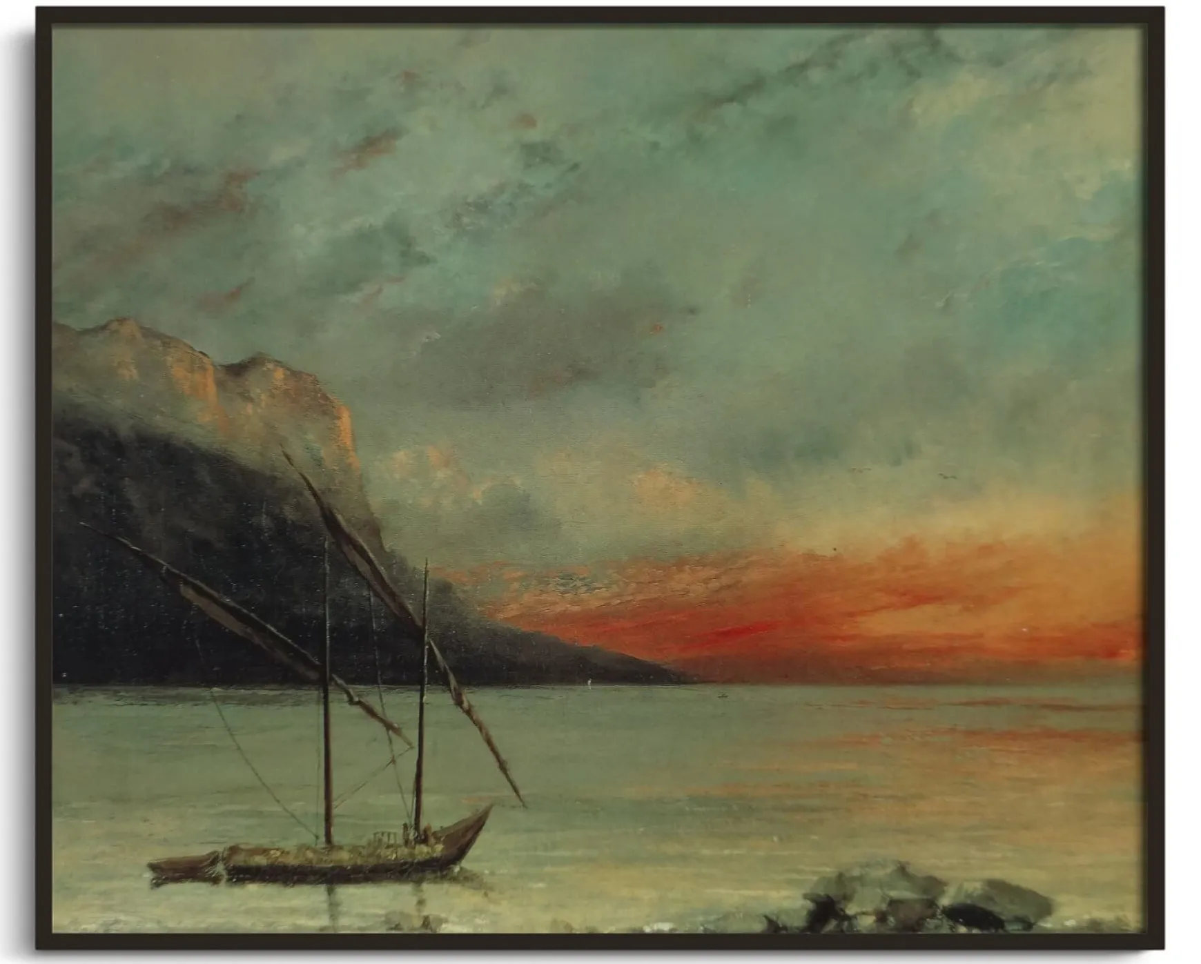 Galerie Mont Courbet<Coucher de soleil sur le Léman - Gustave Courbet