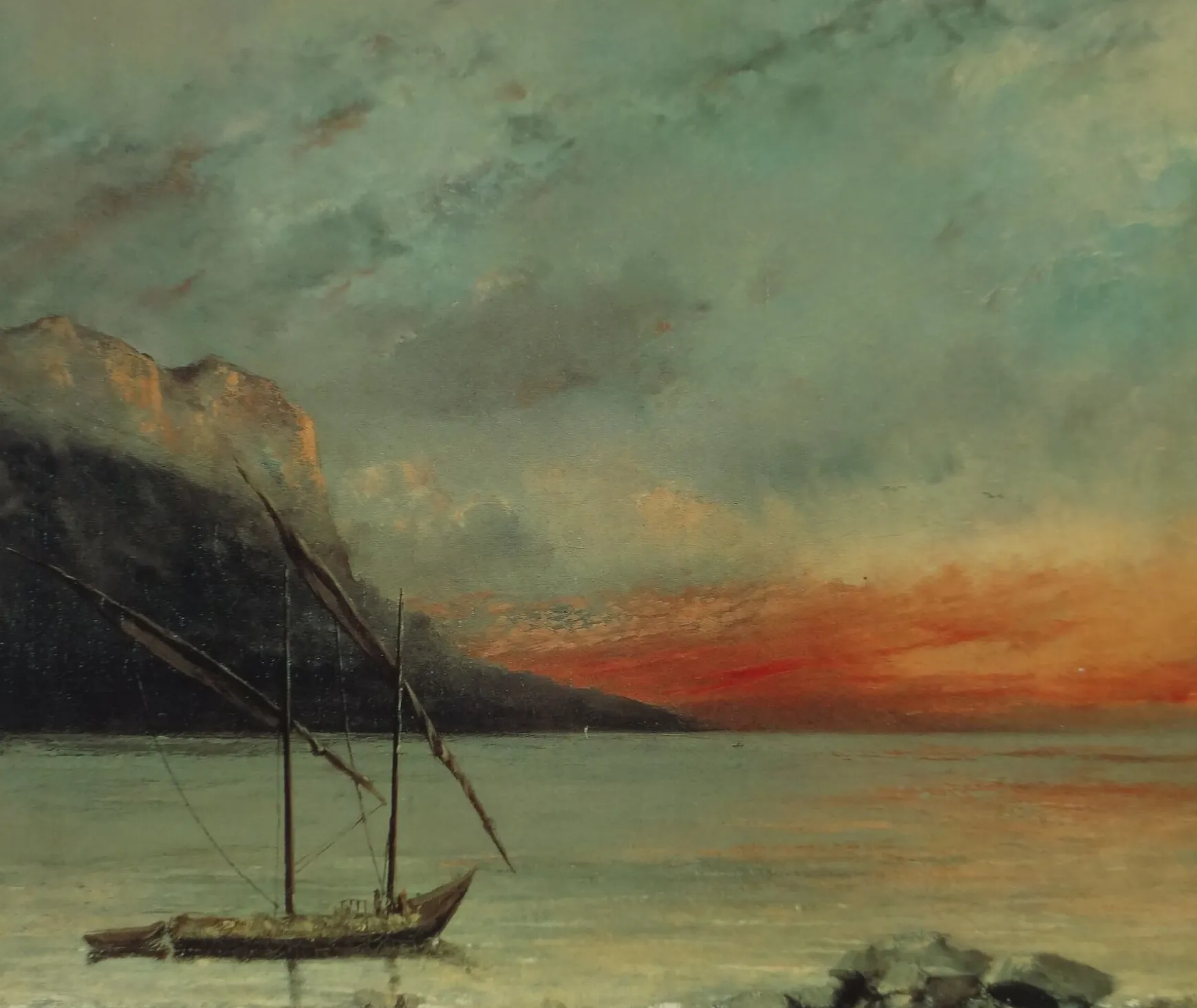 Galerie Mont Courbet<Coucher de soleil sur le Léman - Gustave Courbet