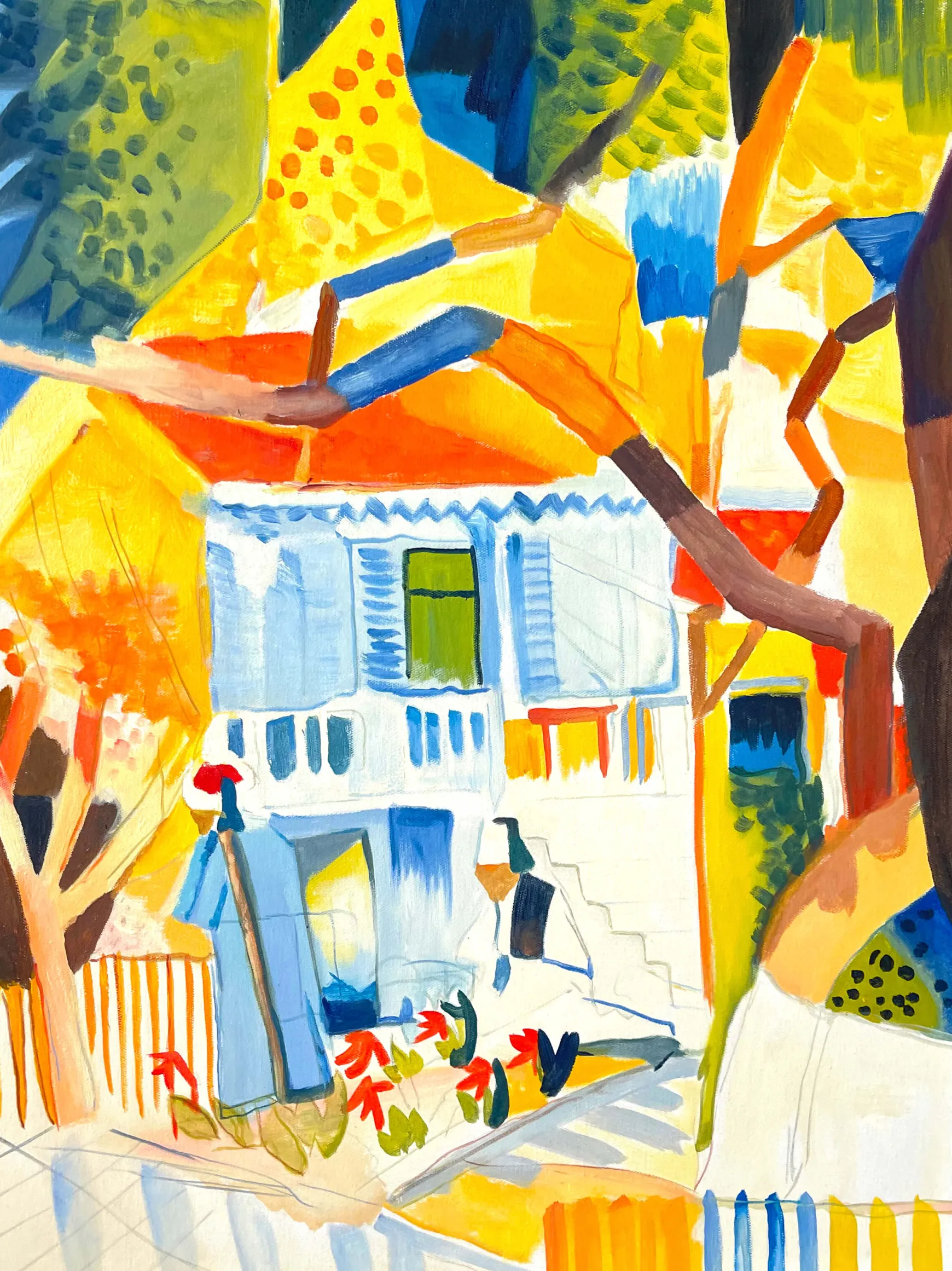 Galerie Mont Macke<Cour de la maison de campagne à St. Germain - August Macke