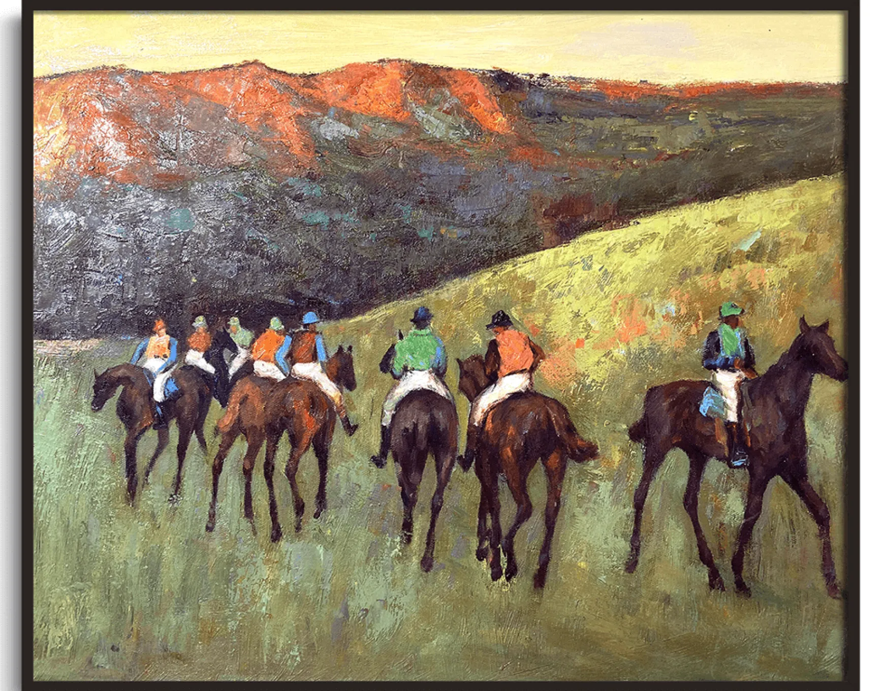 Galerie Mont Degas<Course de chevaux dans un paysage - Edgar Degas