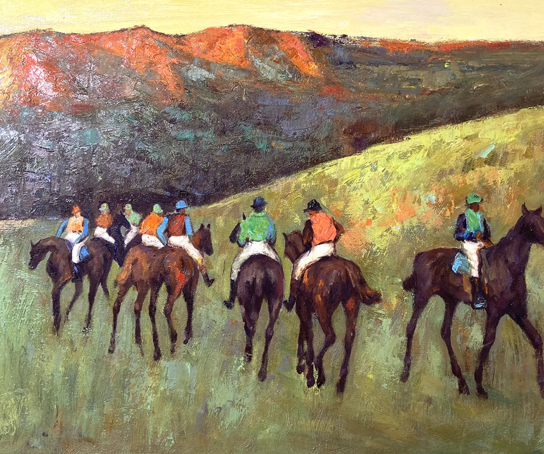 Galerie Mont Degas<Course de chevaux dans un paysage - Edgar Degas