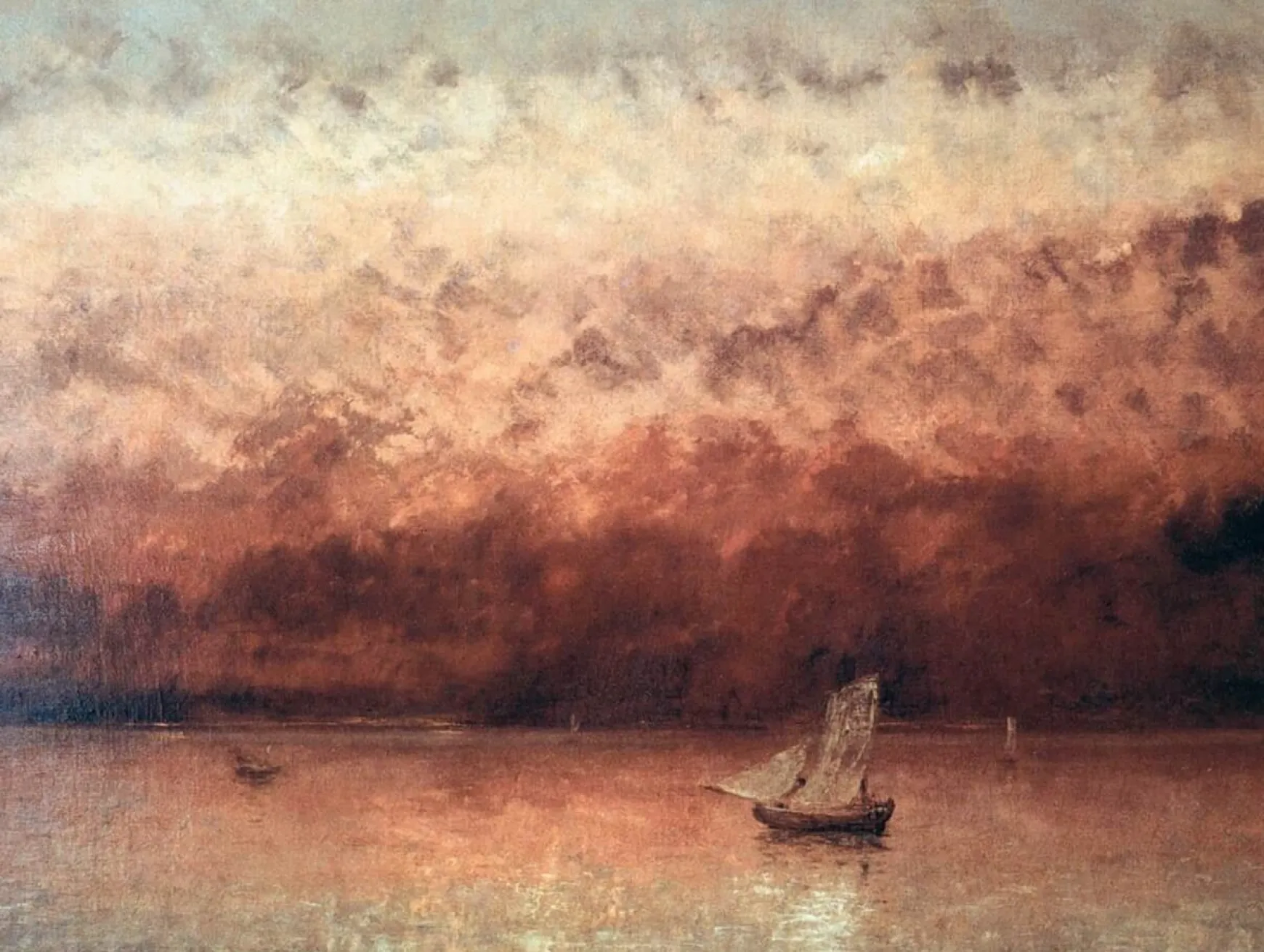 Galerie Mont Courbet<Crépuscule sur le lac de Genève - Gustave Courbet