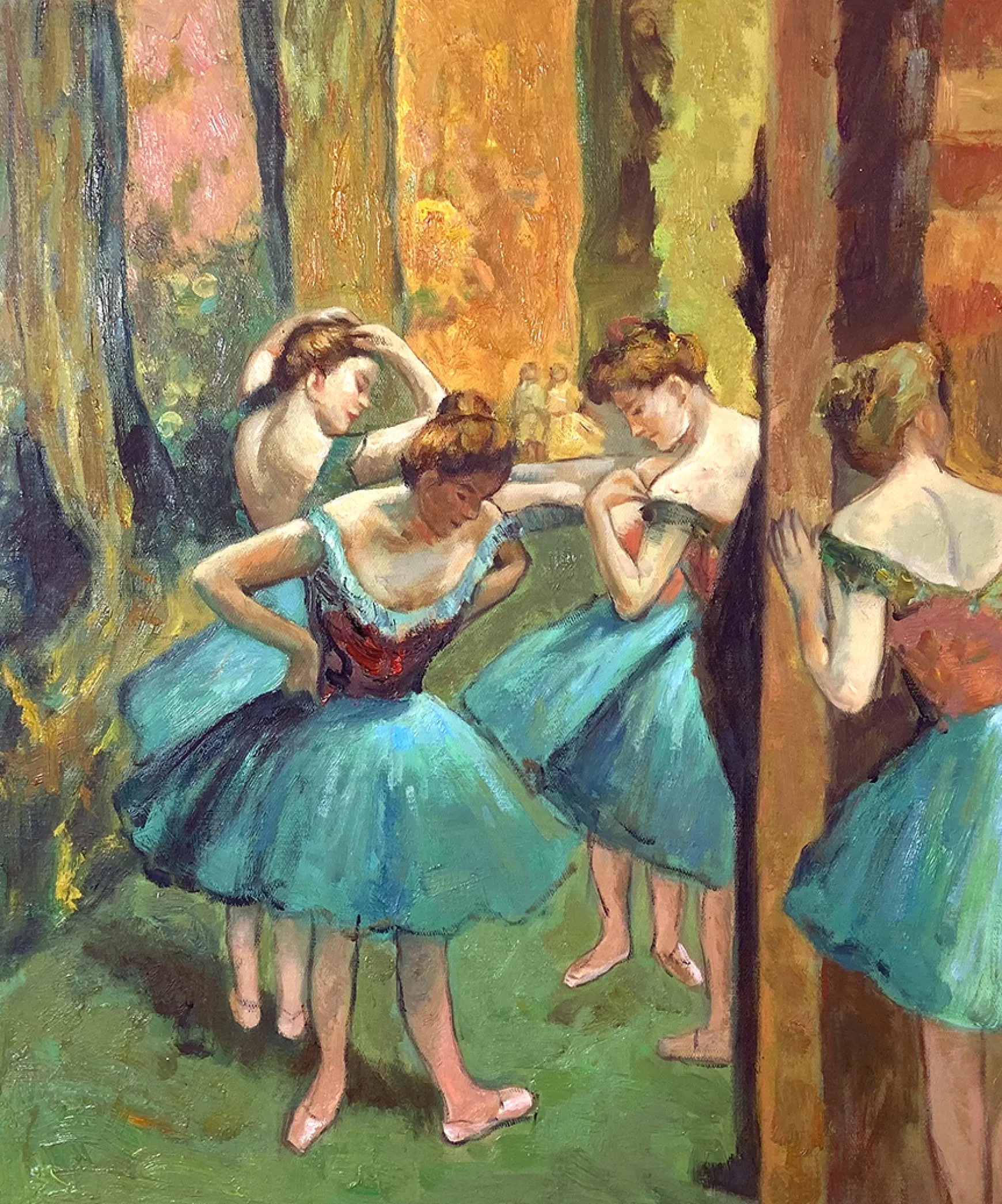 Galerie Mont Degas<Danseuses en rose et vert - Edgar Degas