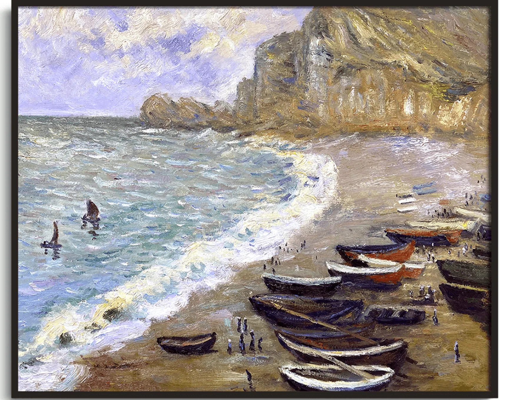 Galerie Mont Monet<Etretat : la plage et la porte d'Amont - Claude Monet