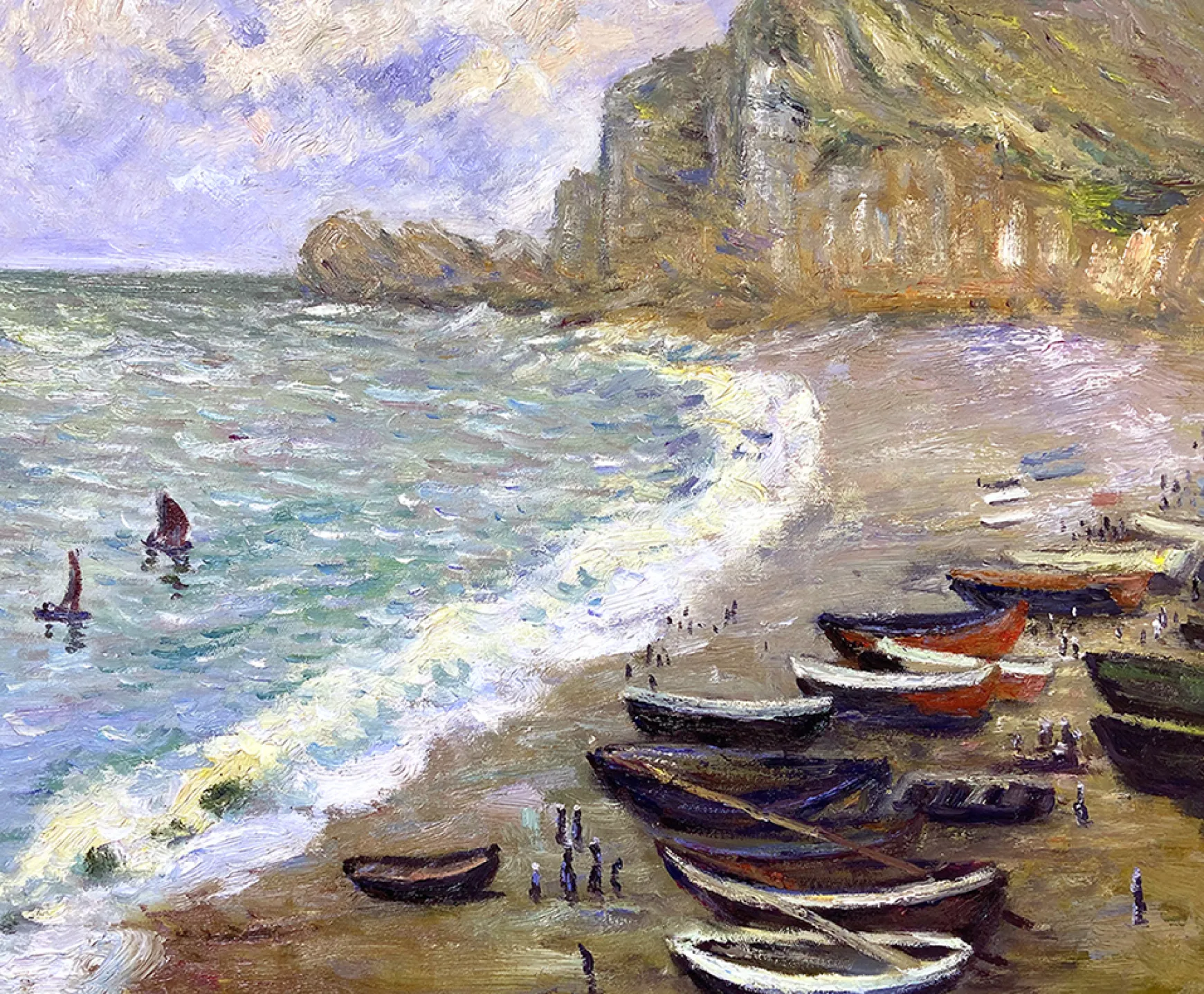 Galerie Mont Monet<Etretat : la plage et la porte d'Amont - Claude Monet
