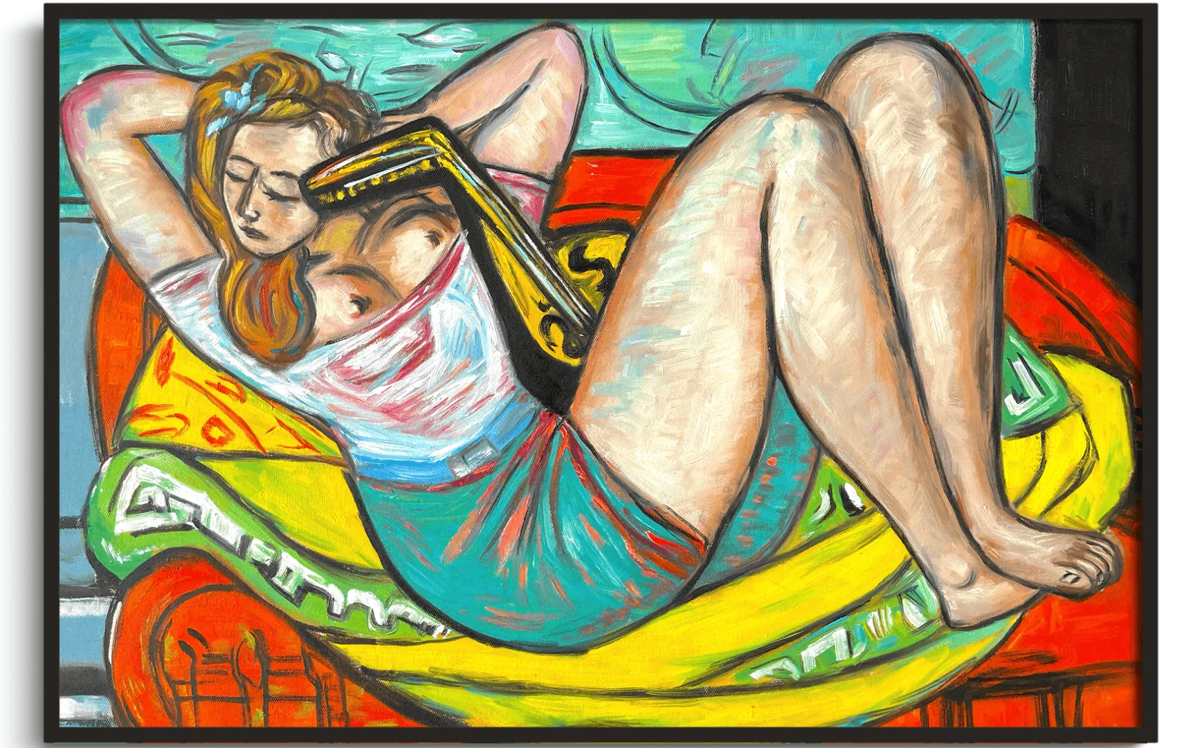 Galerie Mont Beckmann<Femme à la mandoline en jaune et rouge – Max Beckmann