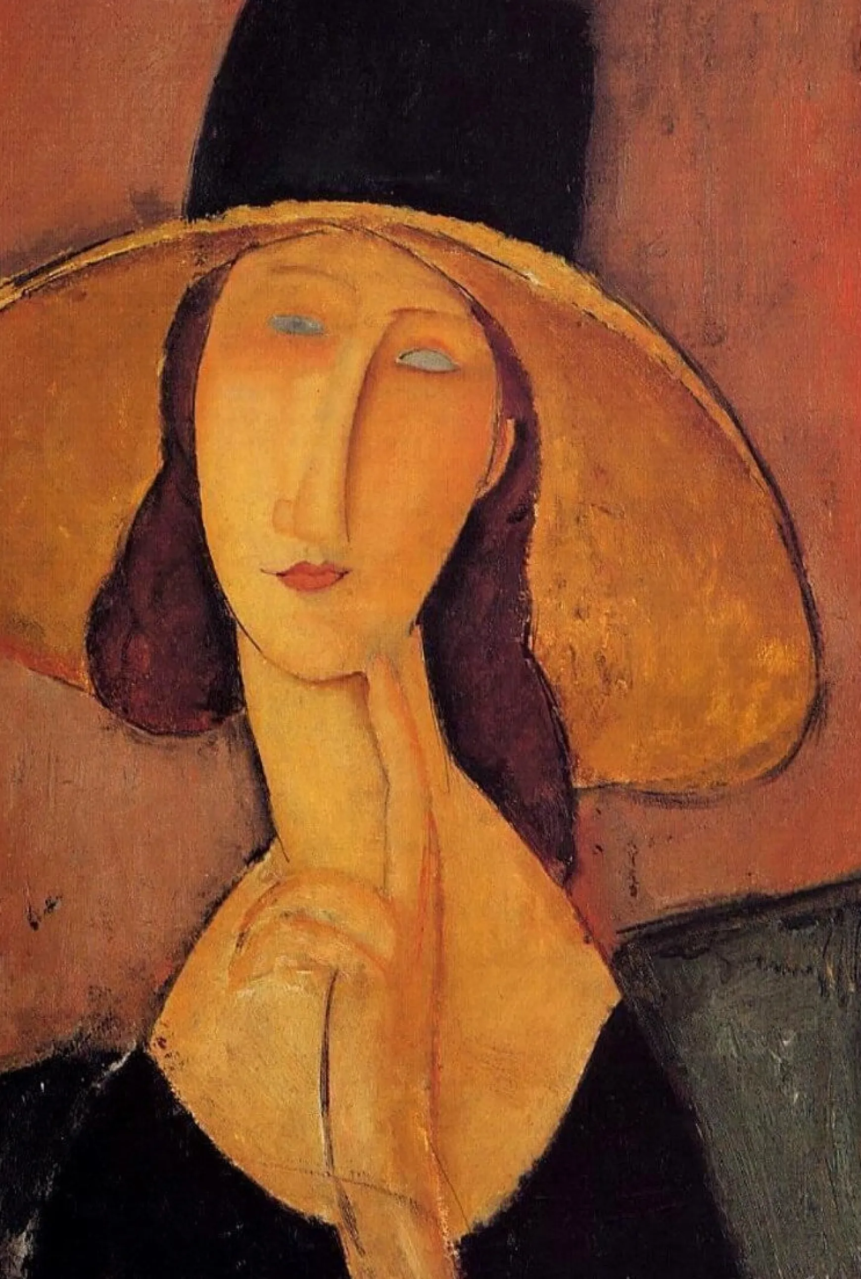 Galerie Mont Modigliani<Jeanne Hébuterne au grand chapeau - Amedeo Modigliani