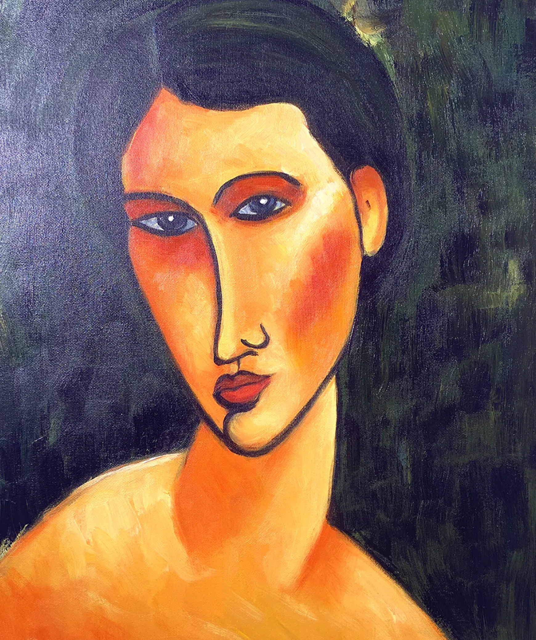 Galerie Mont Modigliani<Jeune femme aux yeux bleus - Amedeo Modigliani