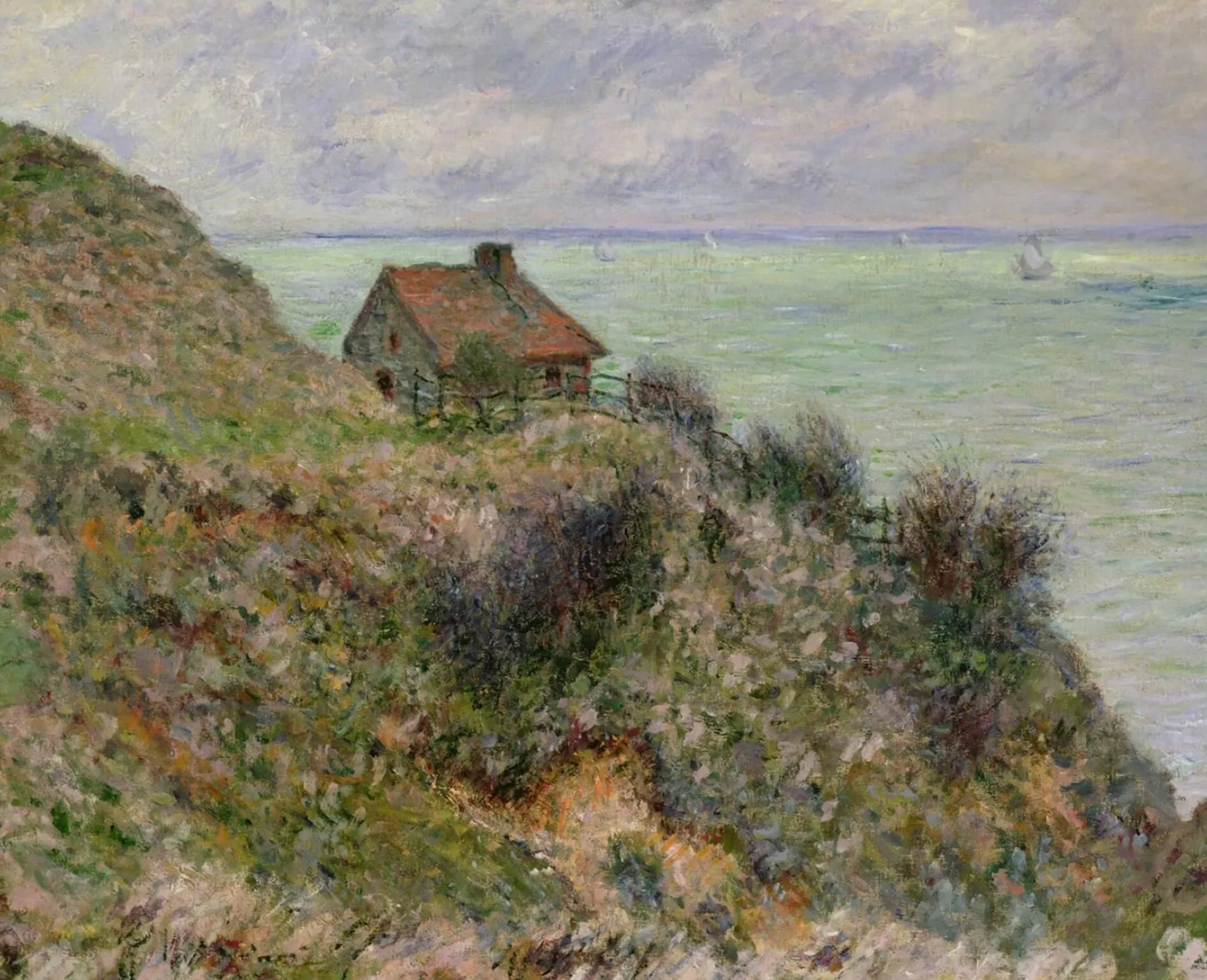 Galerie Mont Monet<La Cabane des Douaniers a Pourville - Claude Monet