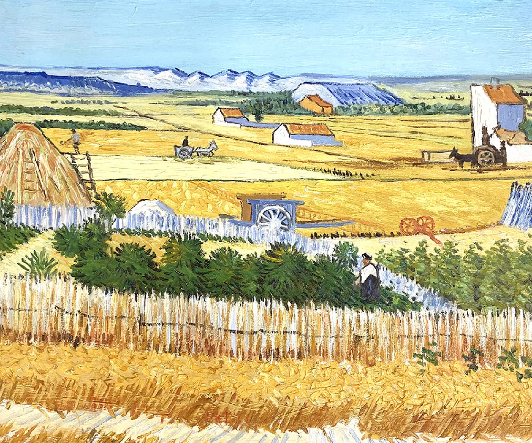 Galerie Mont Van Gogh<La Moisson à La Crau, avec Montmajour dans le Fond - Vincent Van Gogh