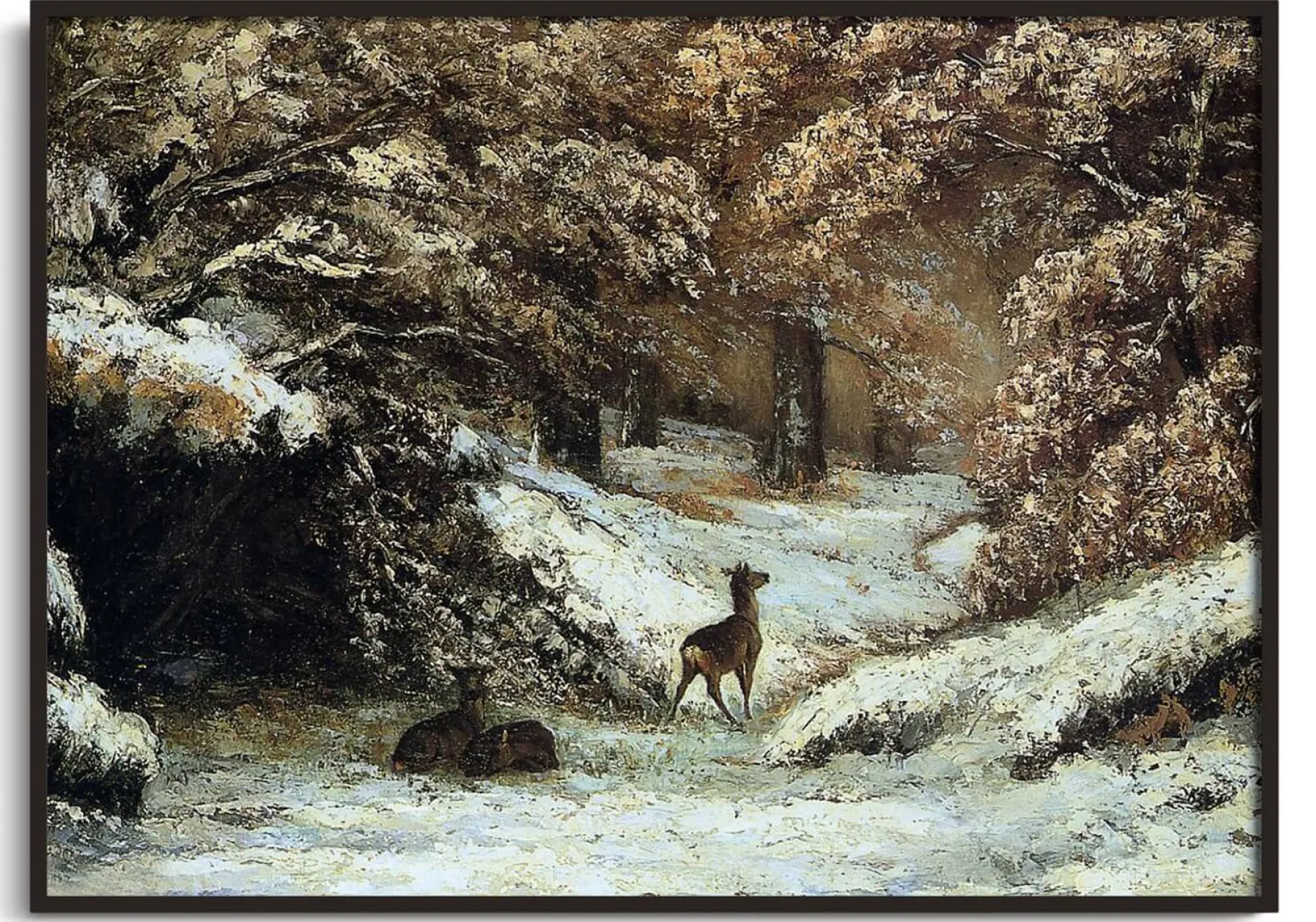 Galerie Mont Courbet<La Remise des chevreuils en hiver - Gustave Courbet