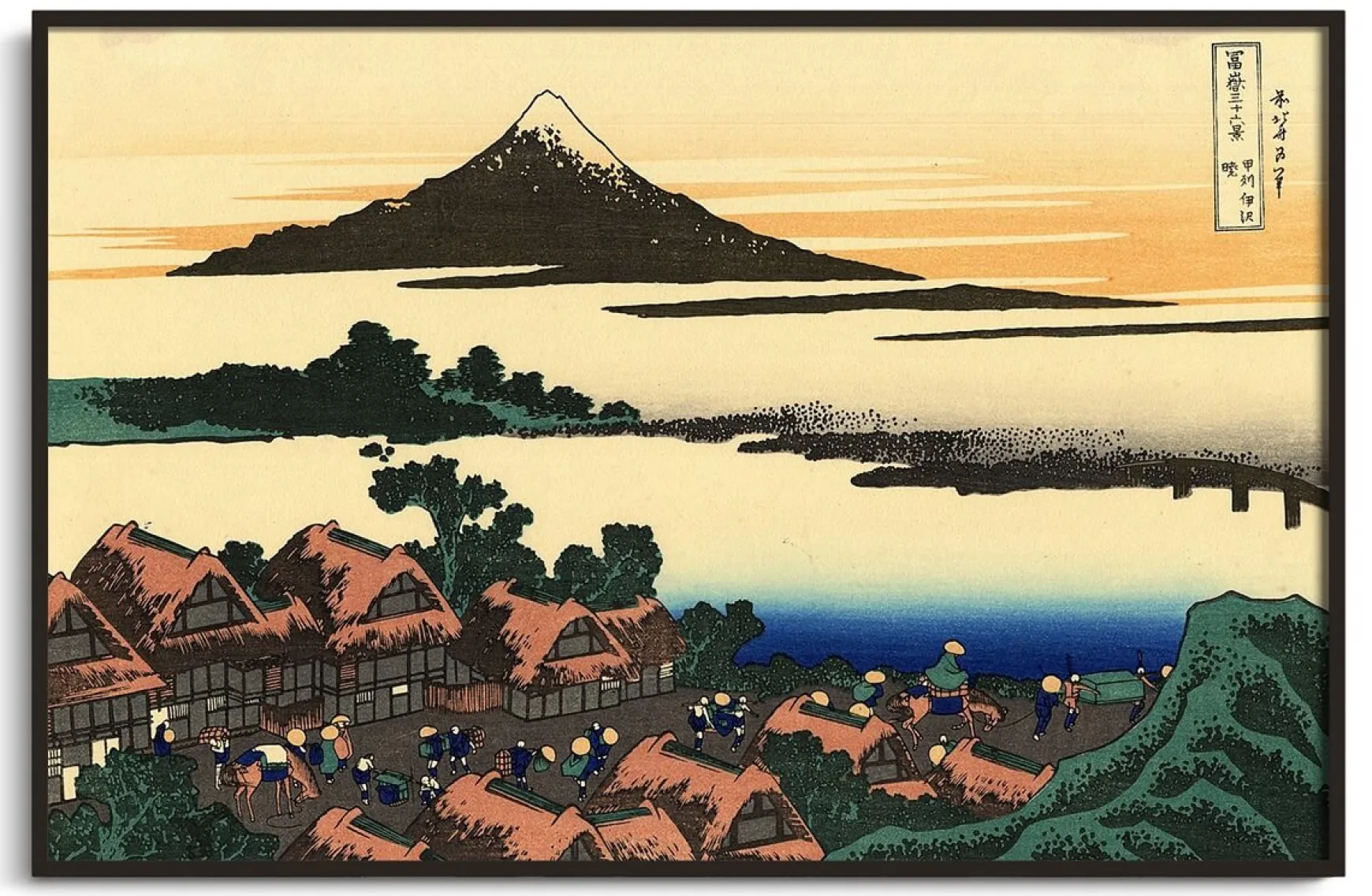 Galerie Mont Hokusai<L'aube à Isawa dans la province de Kai - Hokusai