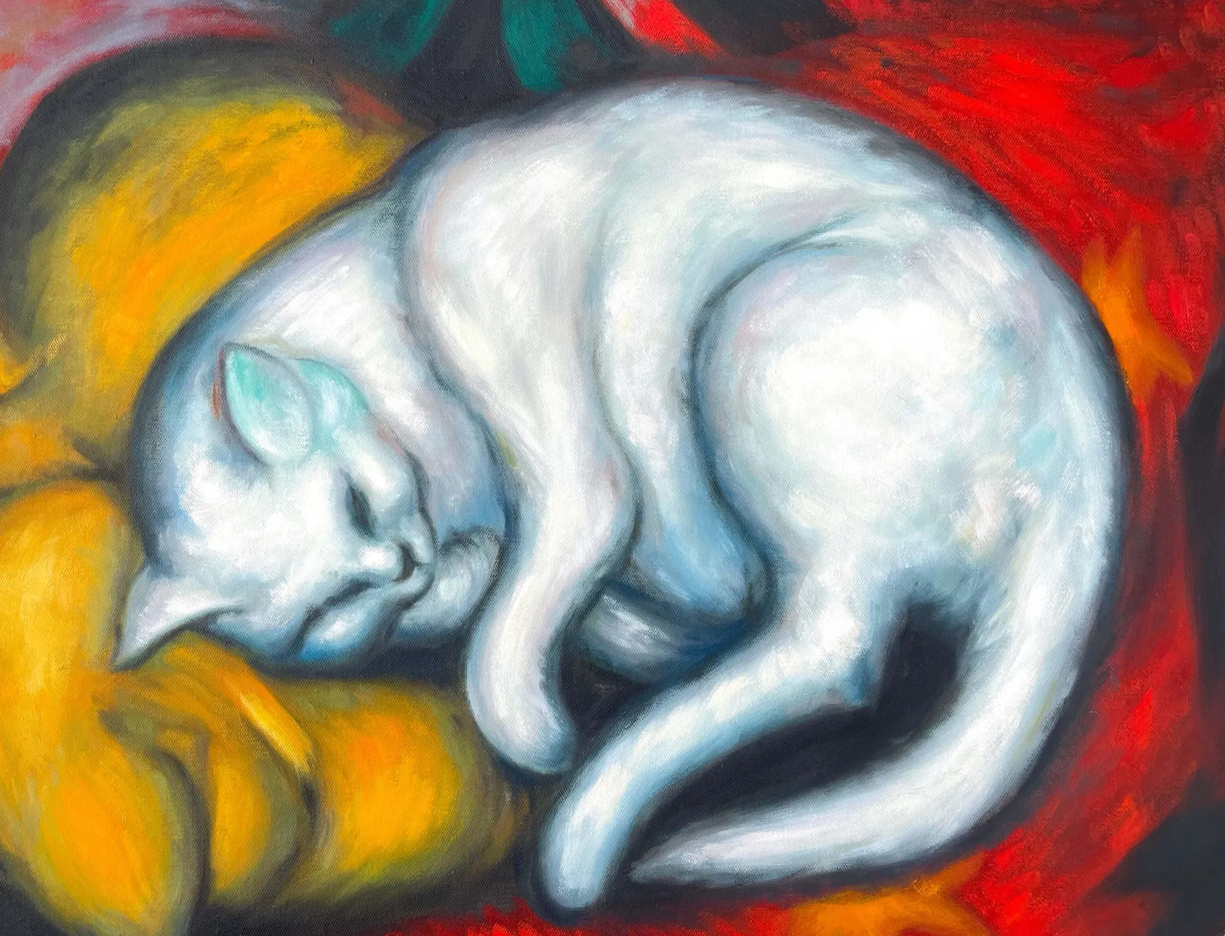 Galerie Mont Franz Marc<Le chat blanc – Franz Marc