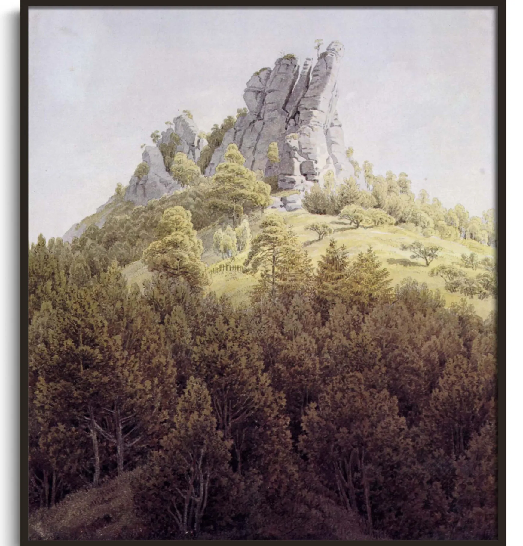 Galerie Mont Friedrich<Le Feldstein près de Rathen sur l'Elbe - Caspar David Friedrich