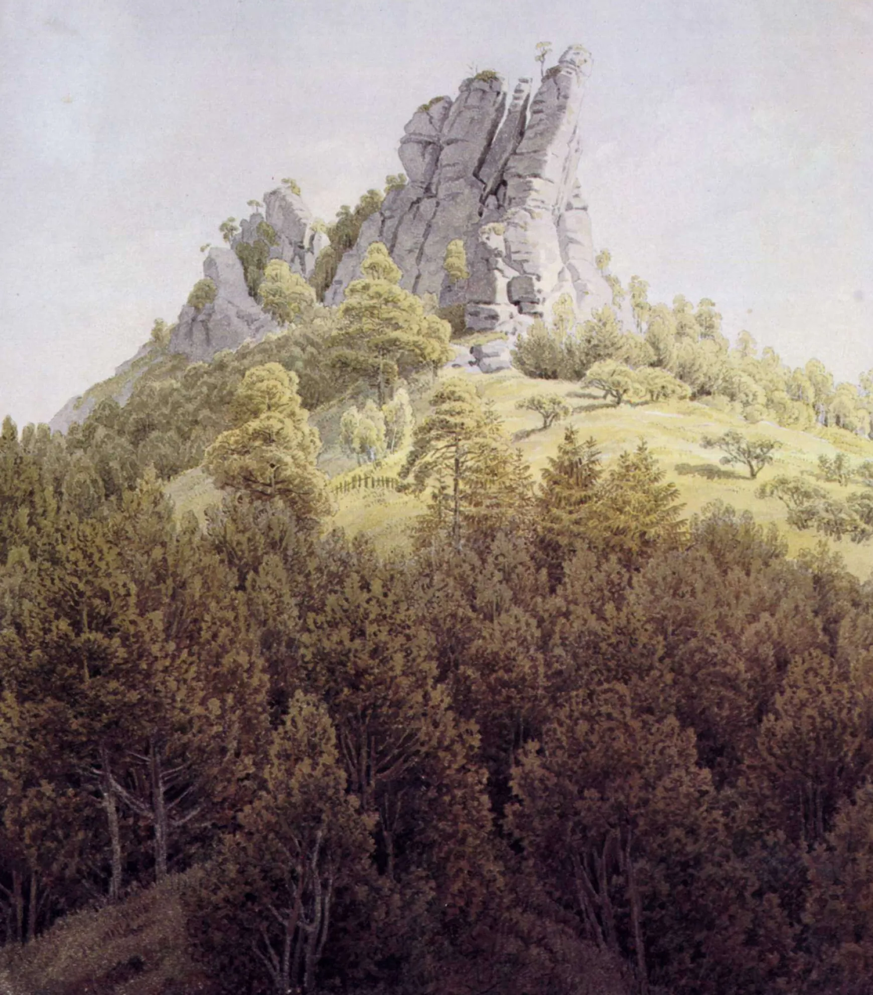 Galerie Mont Friedrich<Le Feldstein près de Rathen sur l'Elbe - Caspar David Friedrich