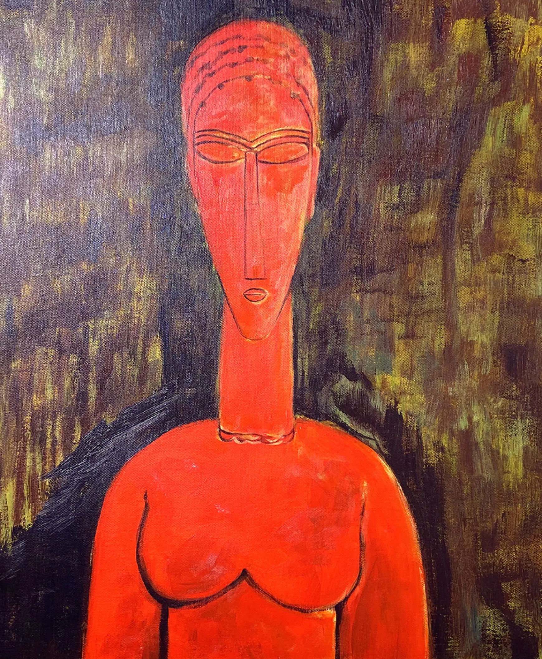 Galerie Mont Modigliani<Le grand buste rouge - Amedeo Modigliani