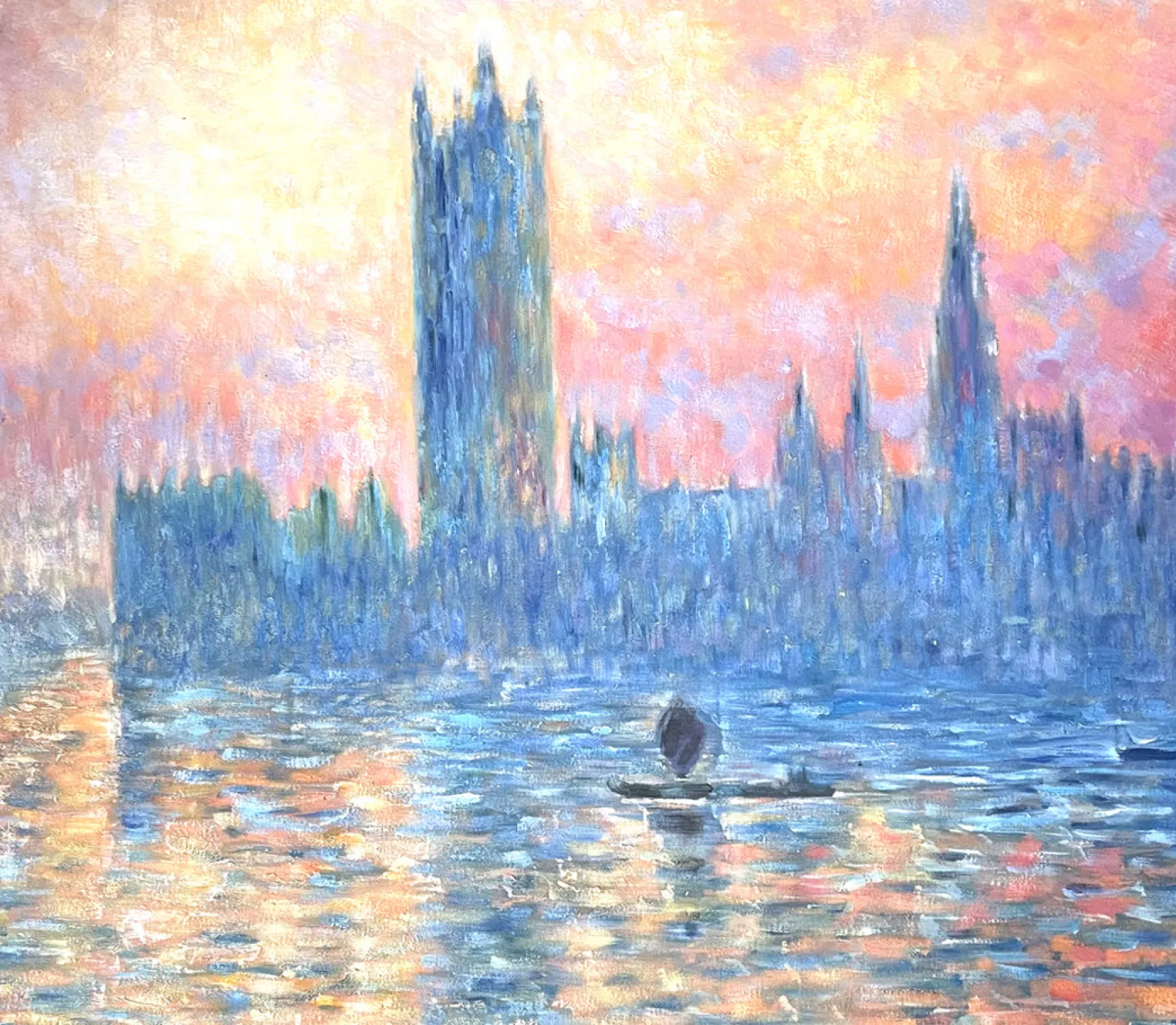 Galerie Mont Monet<Le Parlement de Londres, soleil couchant - Claude Monet