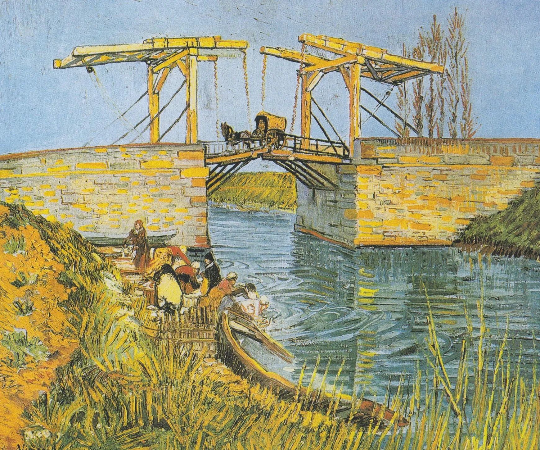 Galerie Mont Van Gogh<Le pont Langlois avec des lavandières - Vincent Van Gogh