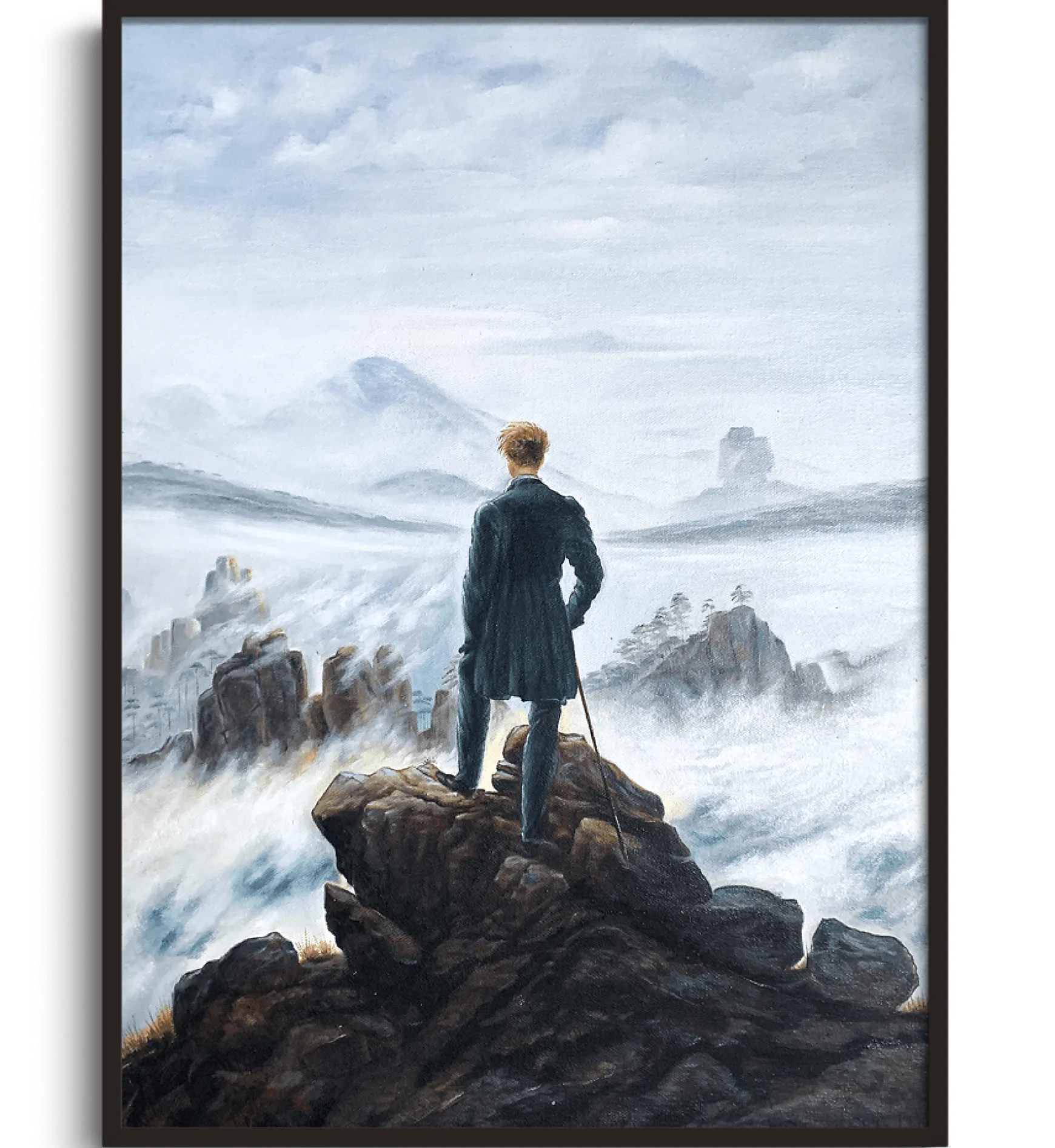Galerie Mont Friedrich<Le Voyageur contemplant une mer de nuages - Caspar David Friedrich