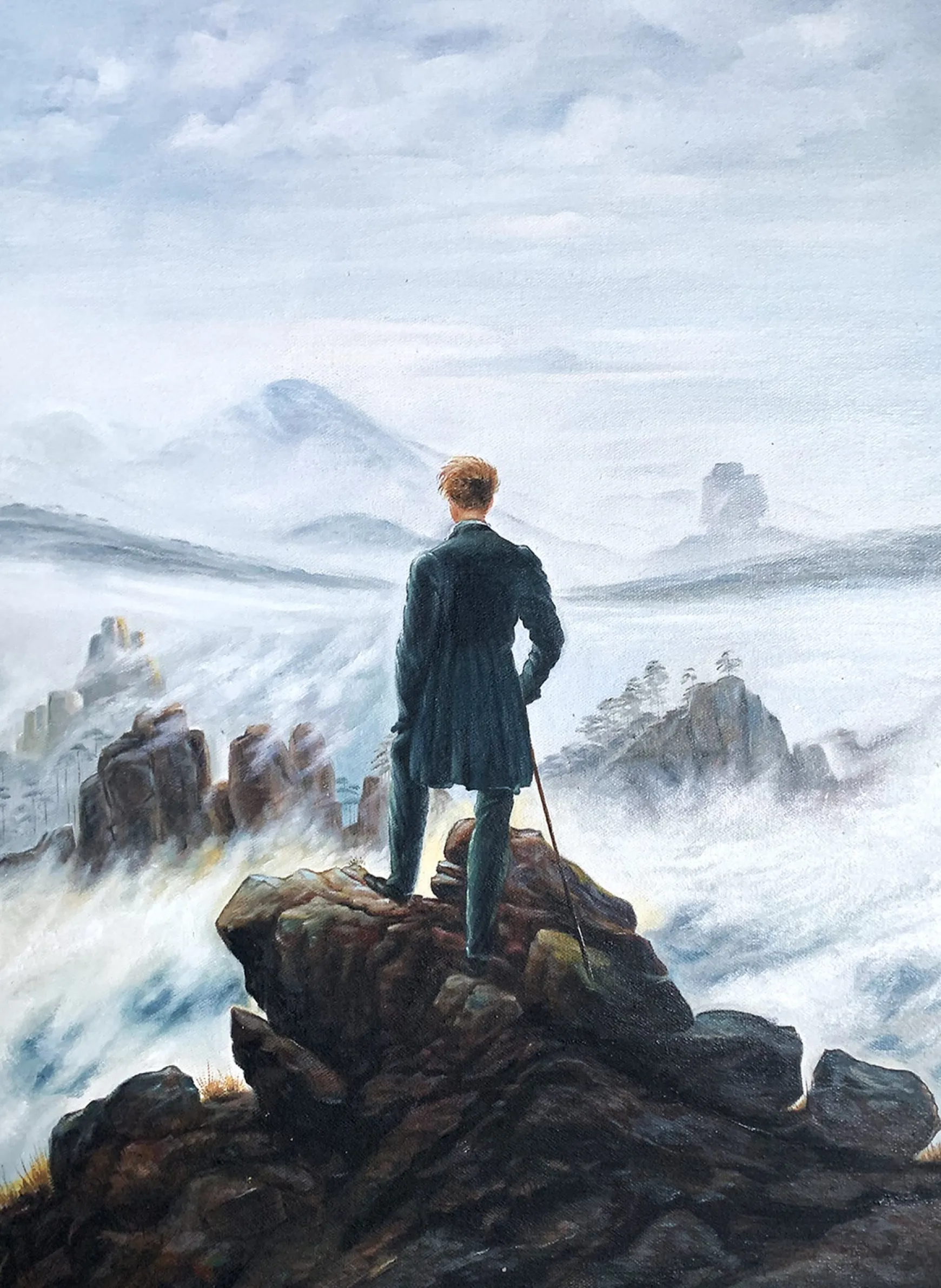 Galerie Mont Friedrich<Le Voyageur contemplant une mer de nuages - Caspar David Friedrich