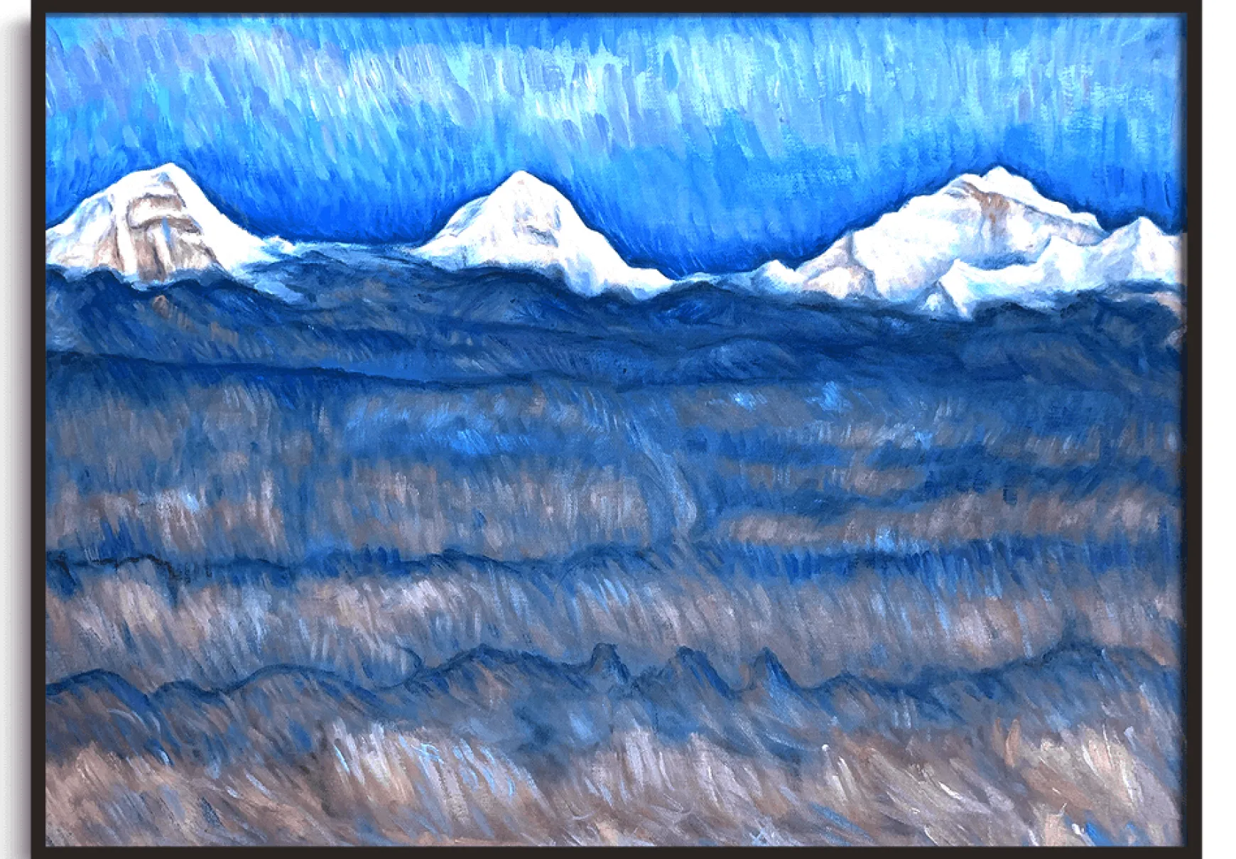 Galerie Mont Hodler<L'Eiger, le Mönch et la Jungfrau au-dessus de la mer de brouillard - Ferdinand Hodler