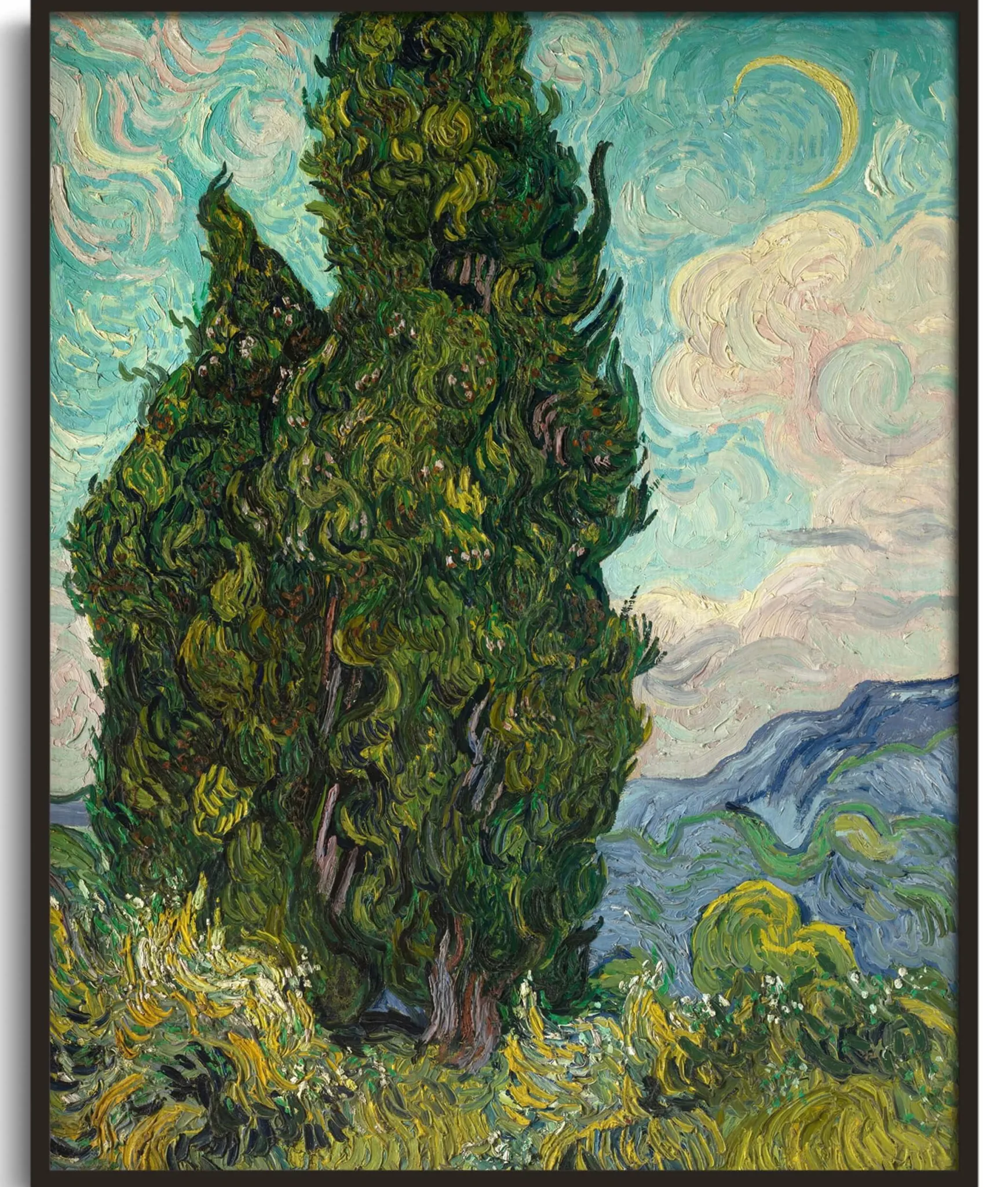 Galerie Mont Van Gogh<Les Cyprès - Vincent Van Gogh