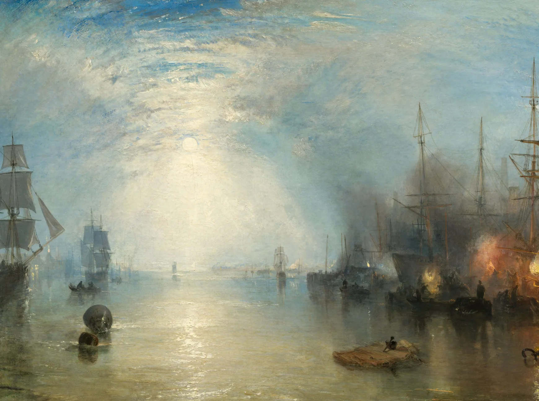 Galerie Mont Turner<Les quillards soulèvent les braises au clair de lune - William Turner