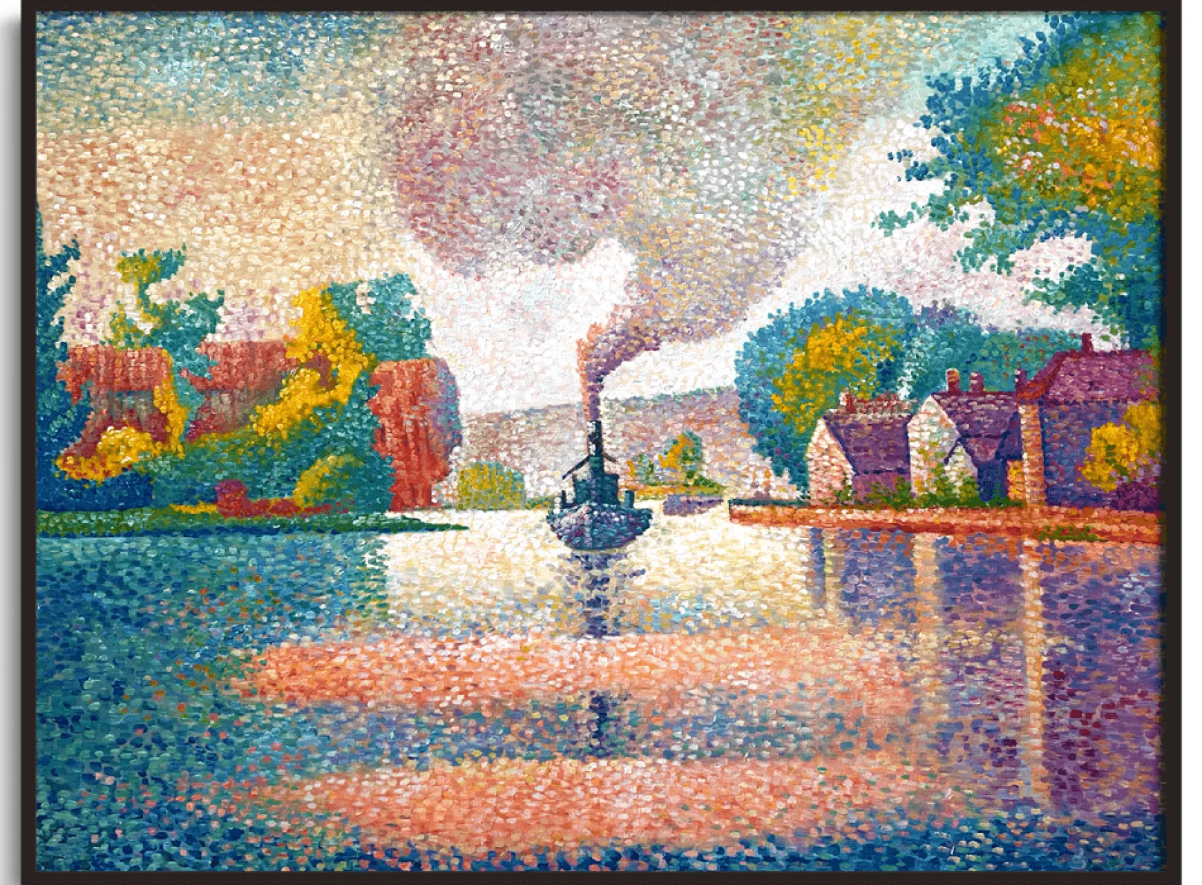 Galerie Mont Signac<L'Hirondelle Bateau à vapeur sur la Seine - Paul Signac