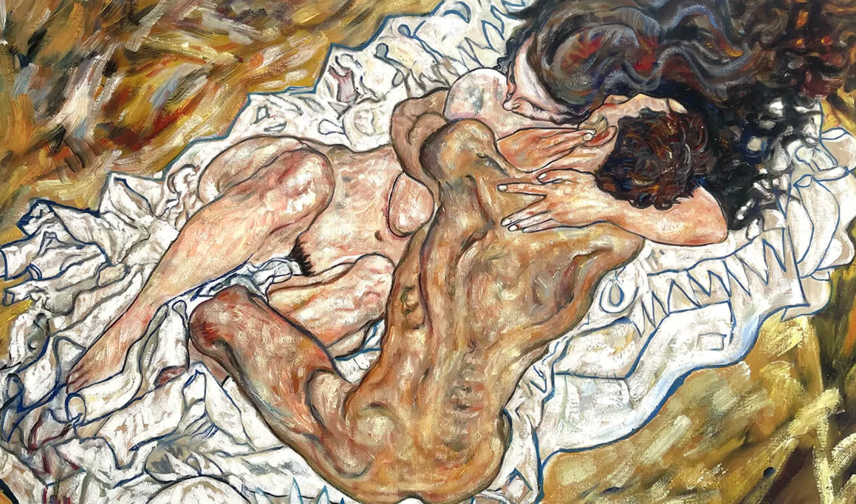 Galerie Mont Schiele<L'étreinte - Egon Schiele