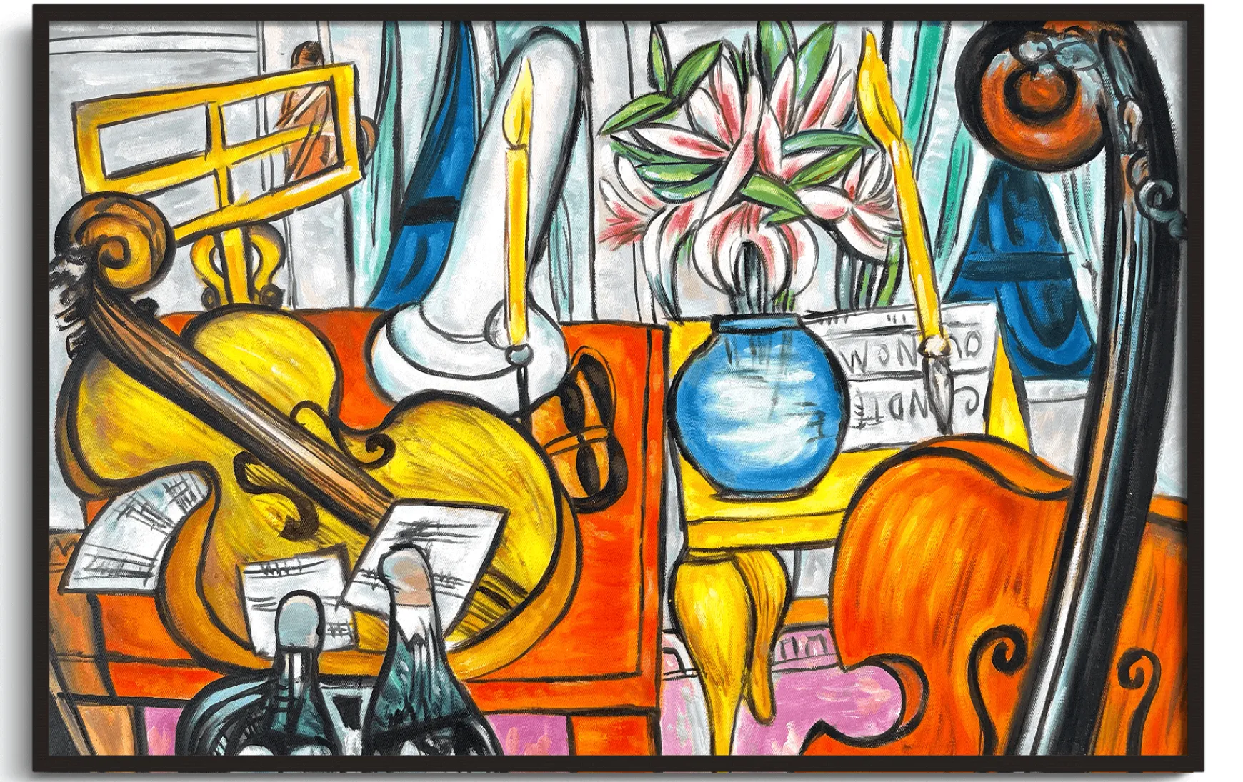 Galerie Mont Beckmann<Nature morte avec violoncelle et contrebasse – Max Beckmann