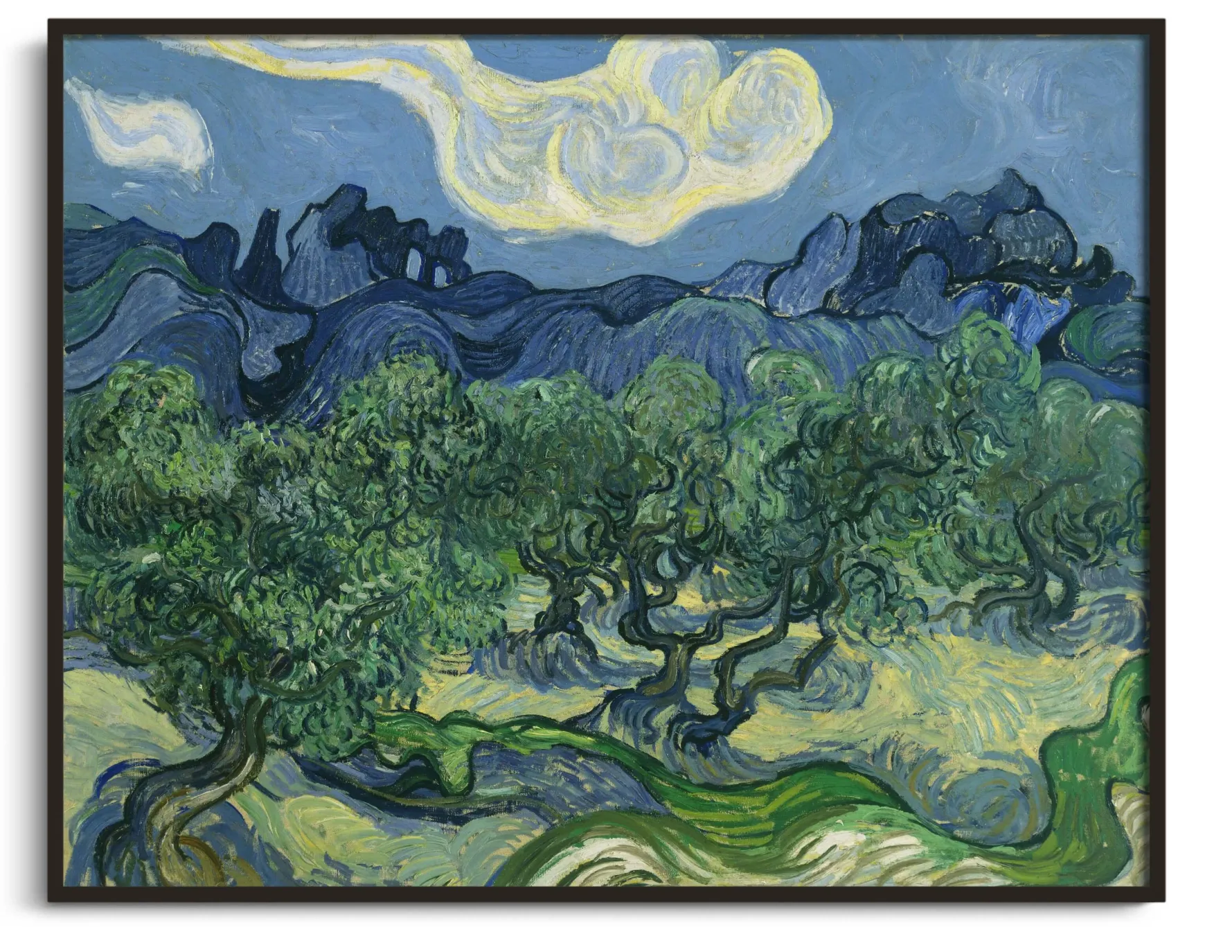 Galerie Mont Van Gogh<Oliviers avec les Alpilles en arrière-plan - Vincent Van Gogh