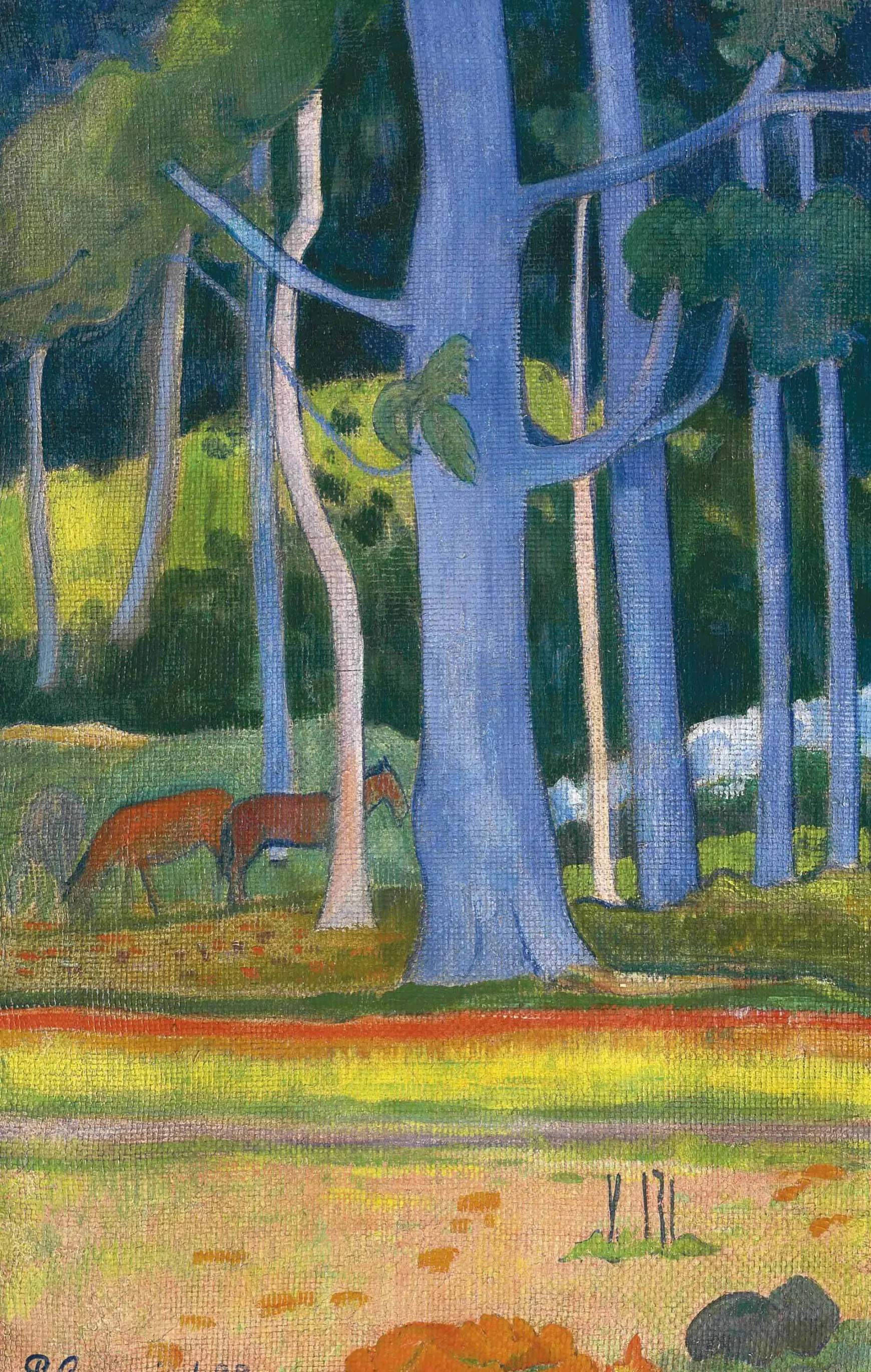 Galerie Mont Gauguin<Paysage aux troncs bleus - Paul Gauguin