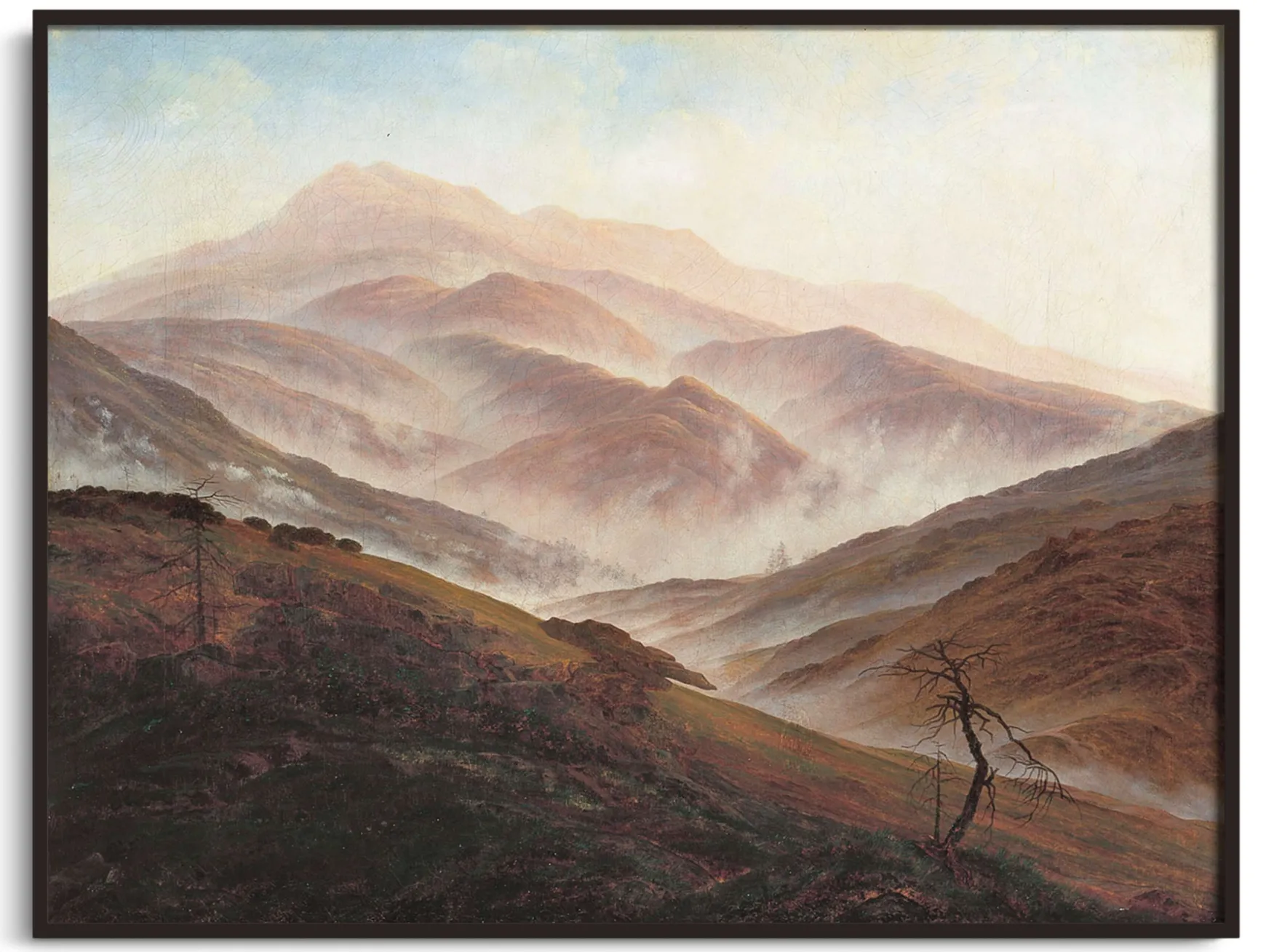 Galerie Mont Friedrich<Paysage de montagnes géantes avec brouillard levant - Caspar David Friedrich