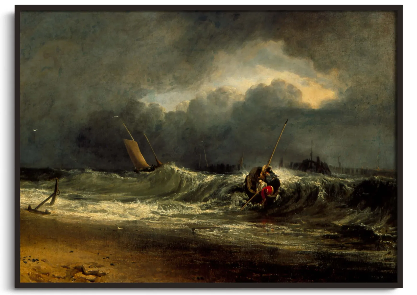 Galerie Mont Turner<Pêcheurs sur un rivage calme par temps de tempête - William Turner