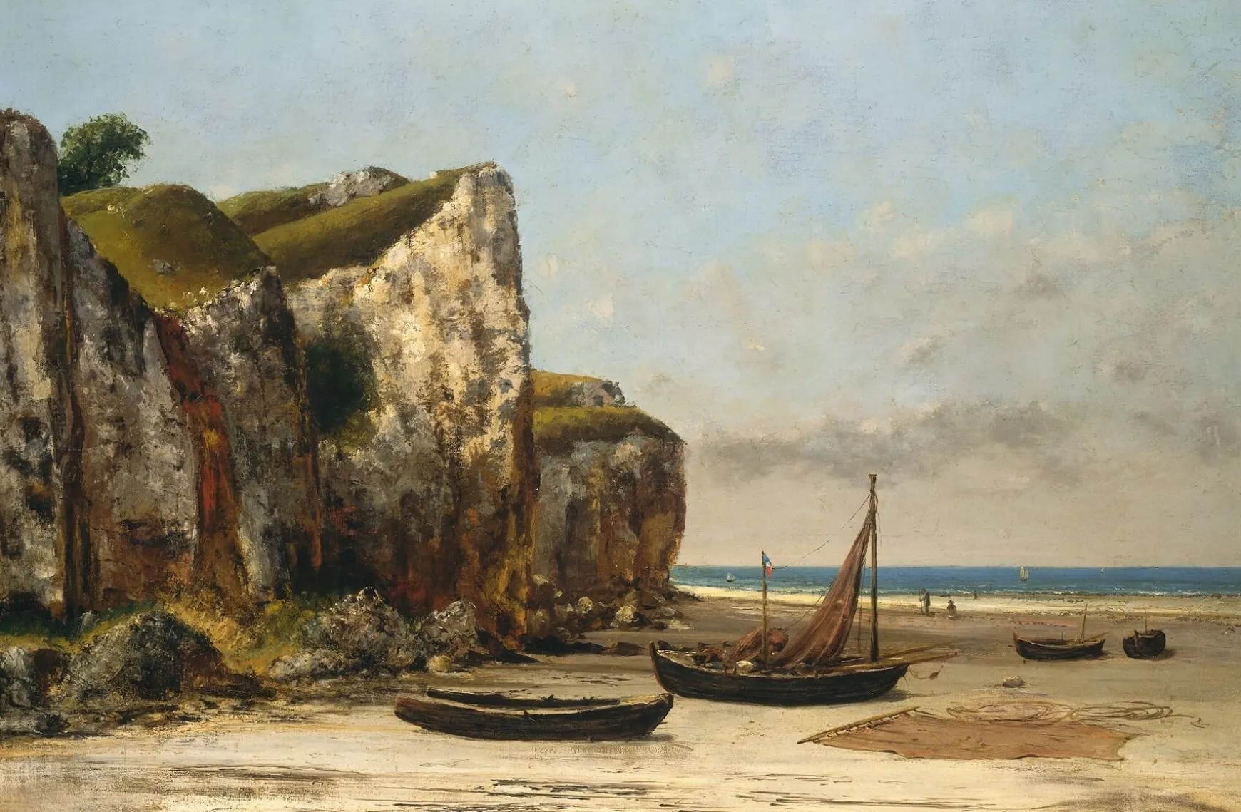 Galerie Mont Courbet<Plage à Étretat, Normandie - Gustave Courbet