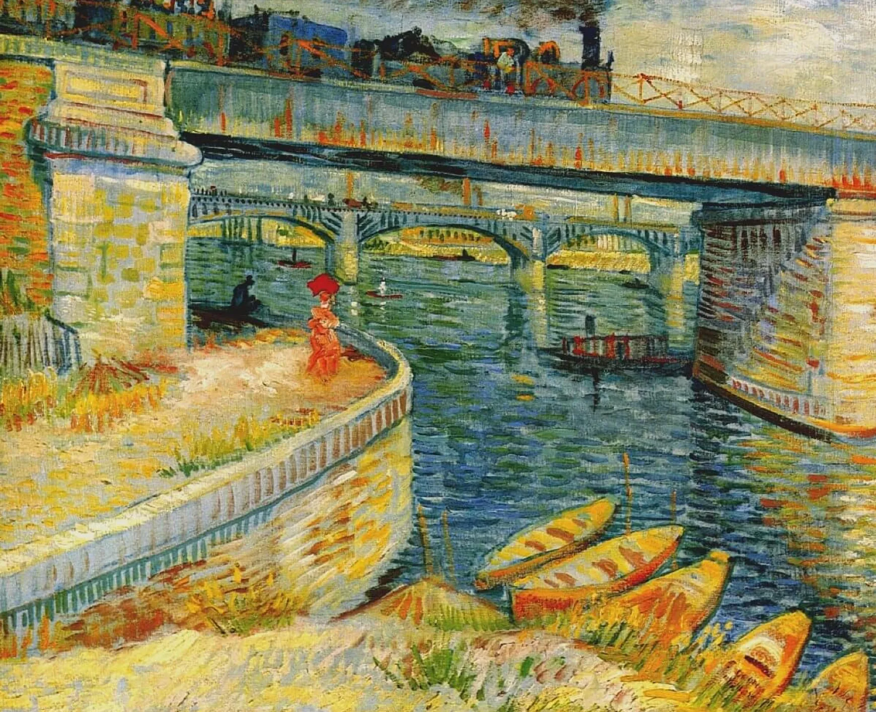 Galerie Mont Van Gogh<Ponts sur la Seine à Asnières - Vincent Van Gogh