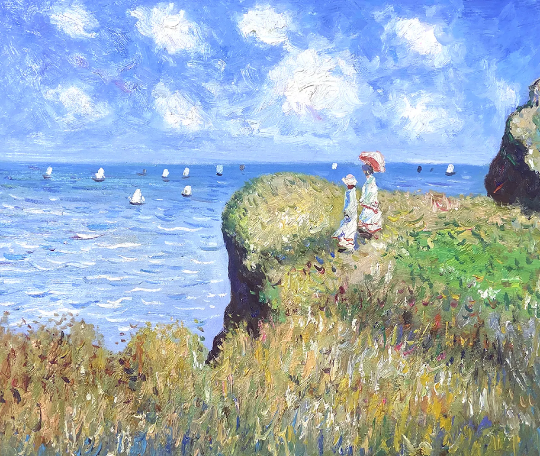 Galerie Mont Monet<Promenade sur la falaise, Pourville - Claude Monet