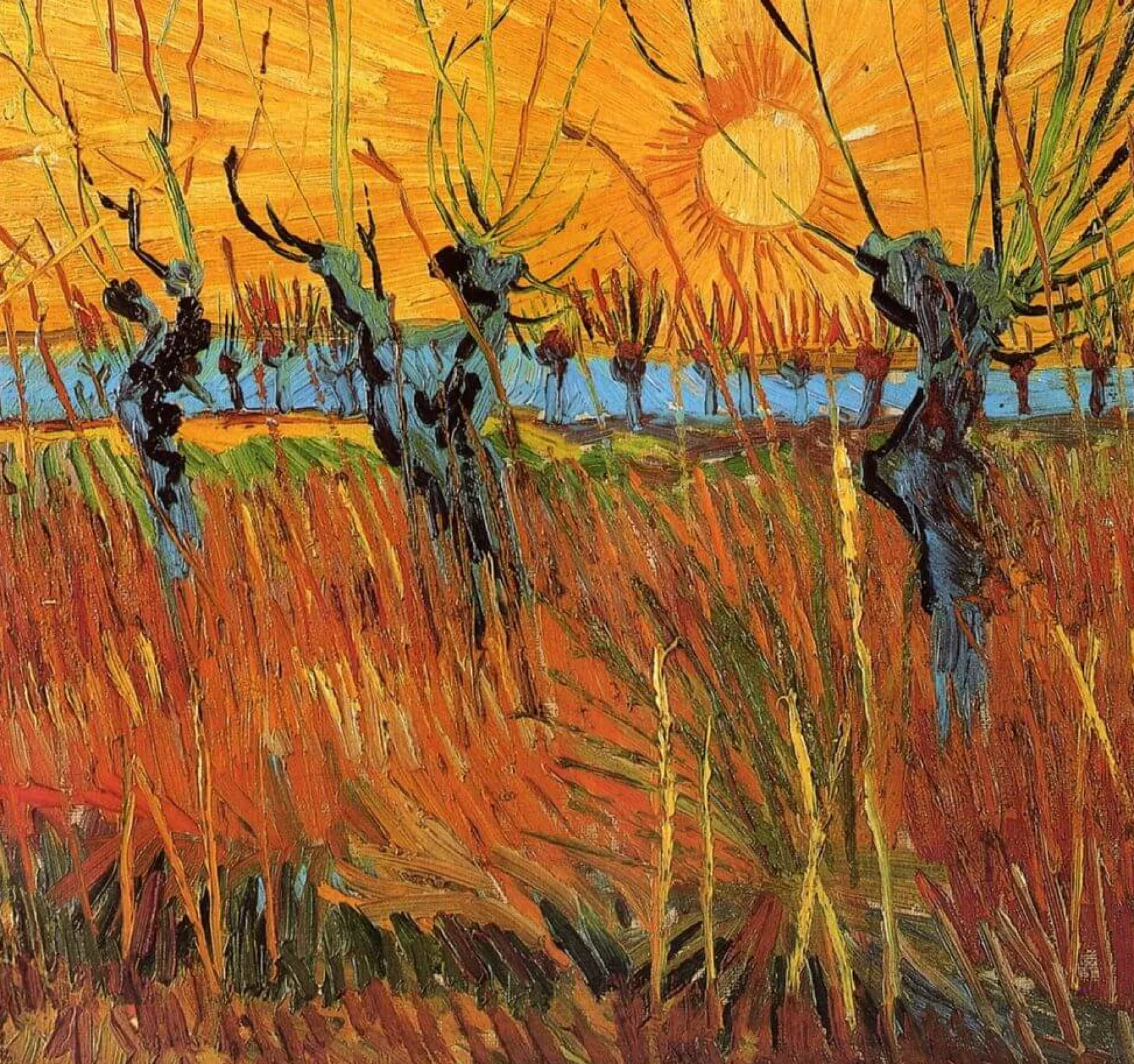 Galerie Mont Van Gogh<Saules au soleil couchant - Vincent Van Gogh