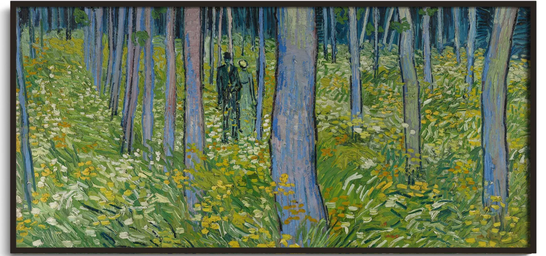 Galerie Mont Van Gogh<Sous-bois avec deux personnages - Vincent Van Gogh