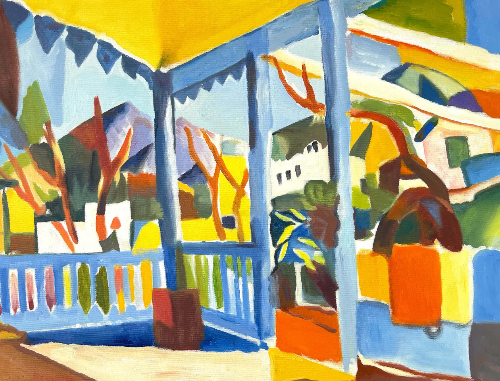 Galerie Mont Macke<Terrasse de la maison de campagne à St. Germain - August Macke