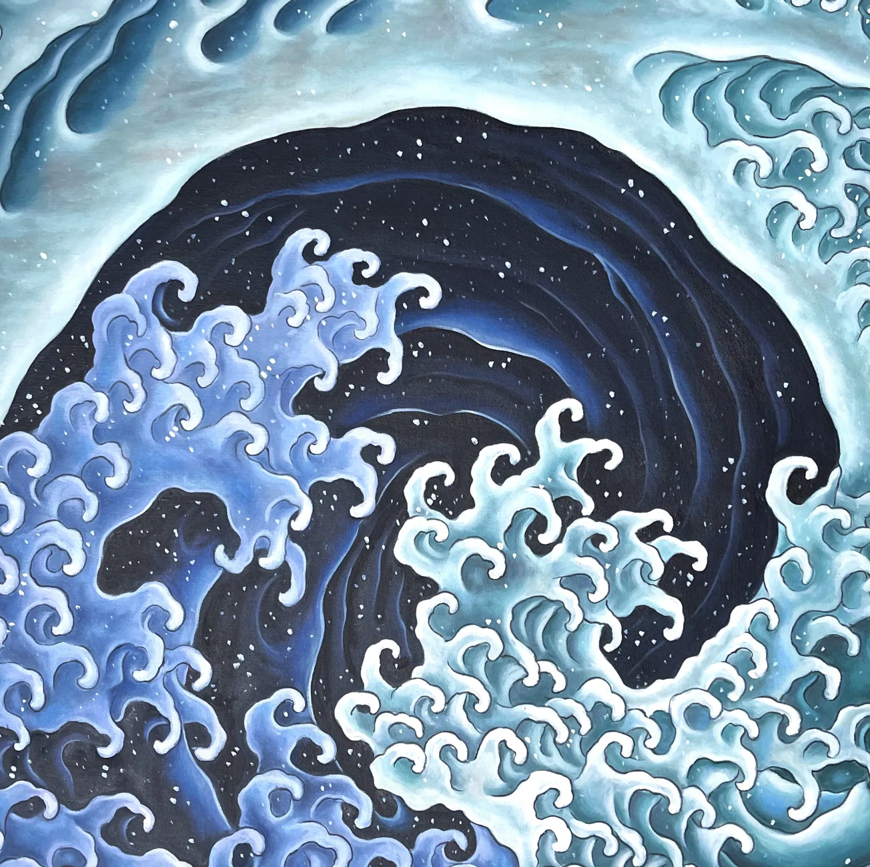 Galerie Mont Hokusai<Vague féminine - Hokusai